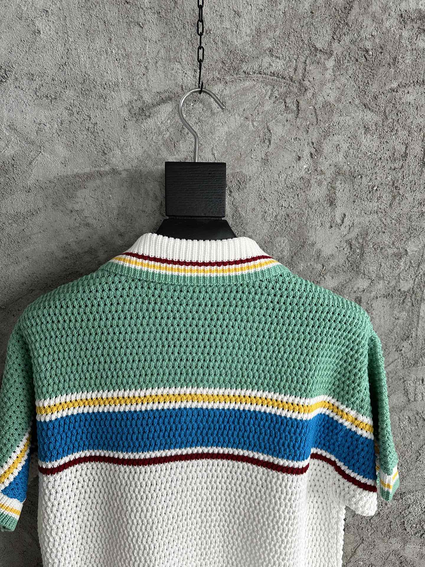 Casablanca CROCHET TENNIS SHIRT WHITE