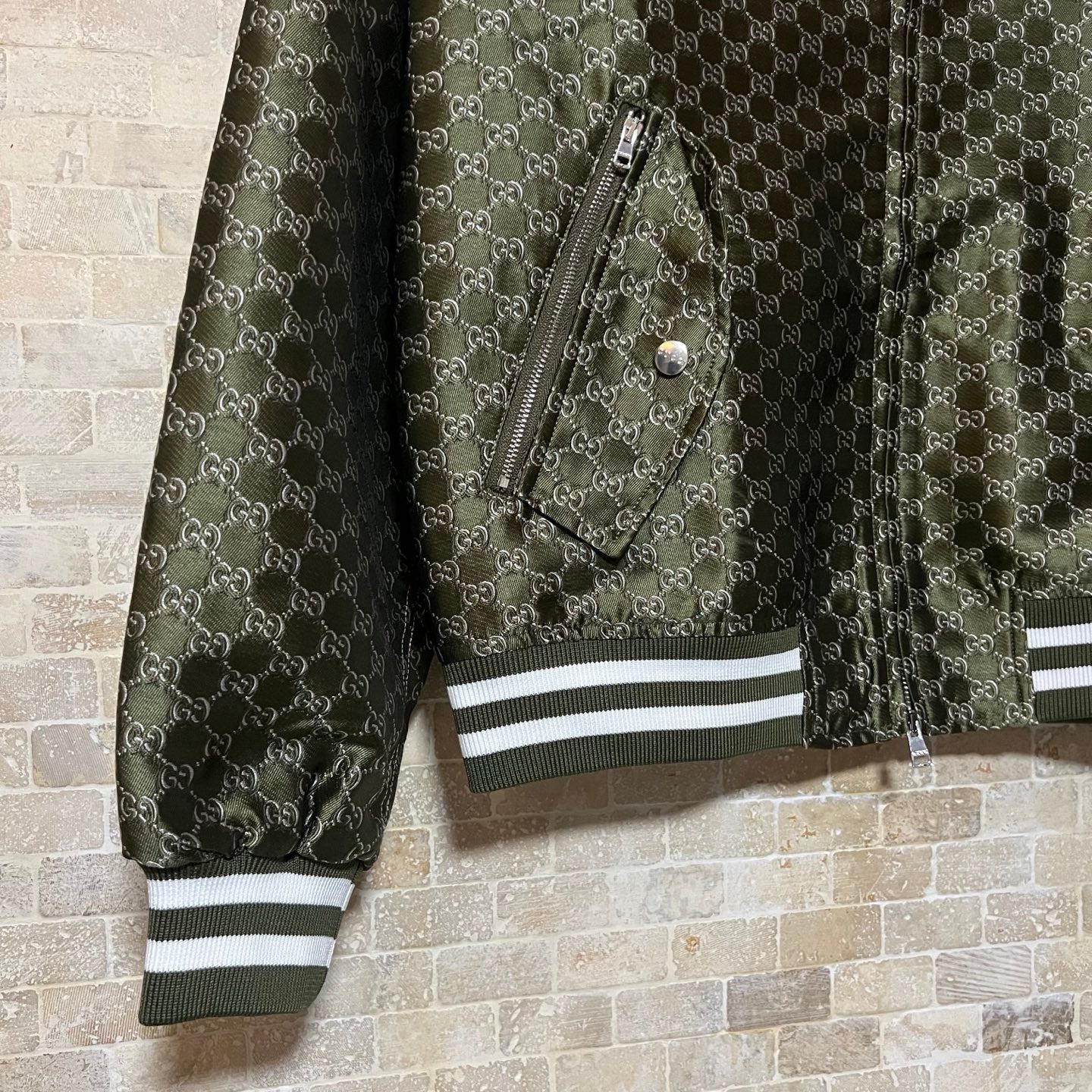 GG Cotton jacquard jacket with GG Shadow