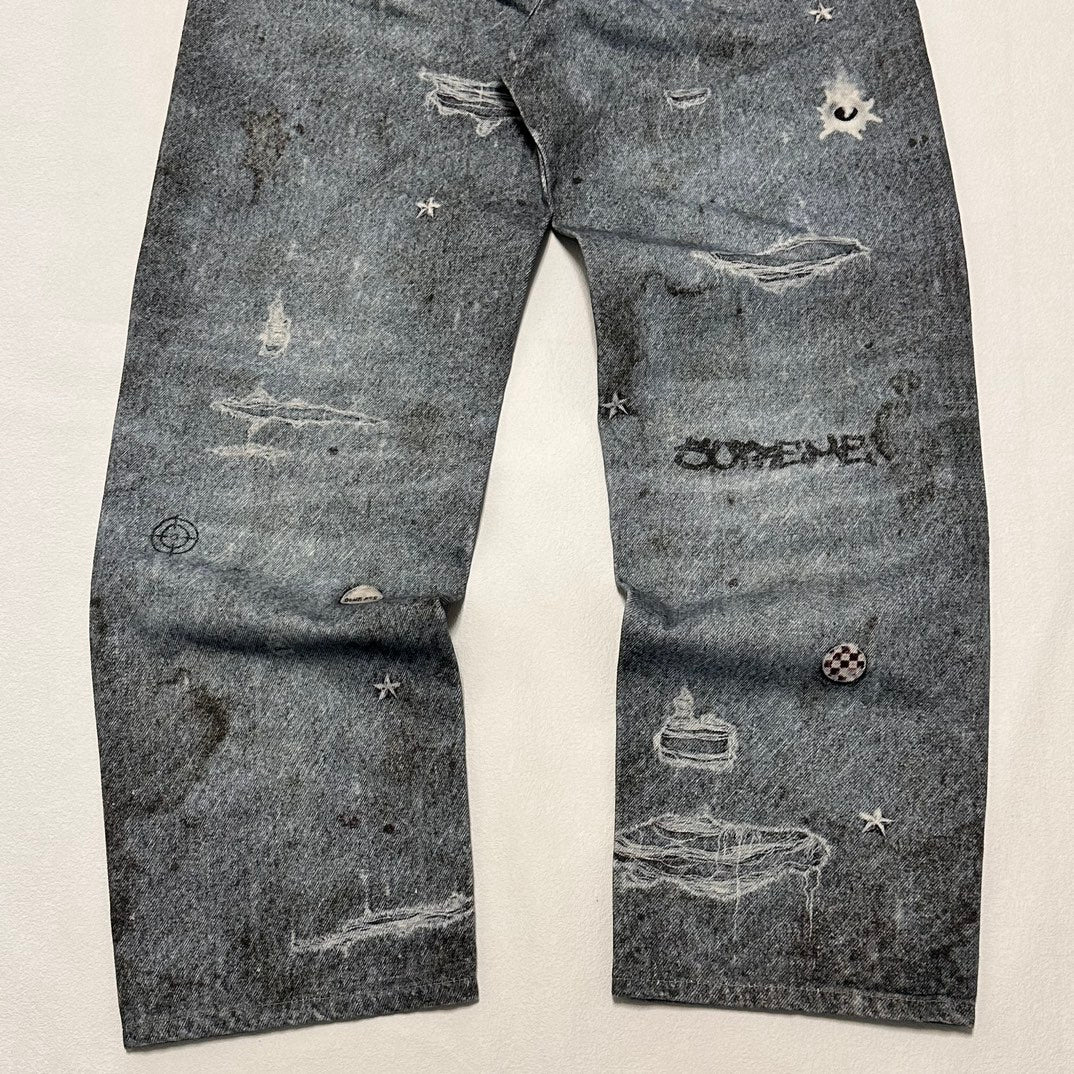 SUP HJR Trompe L'oeil Loose Fit Jean 'Blue'