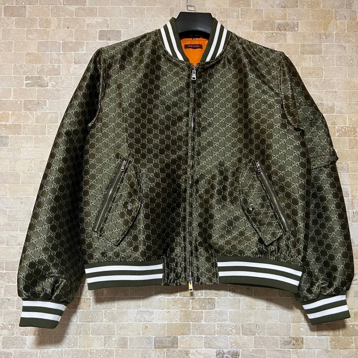 GG Cotton jacquard jacket with GG Shadow