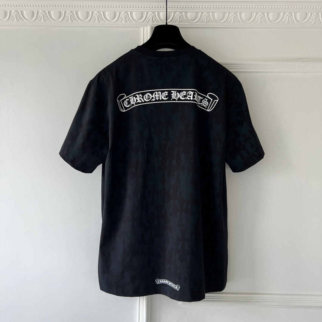 Chrome Hearts Cemetery Cross Monogram Print Tee