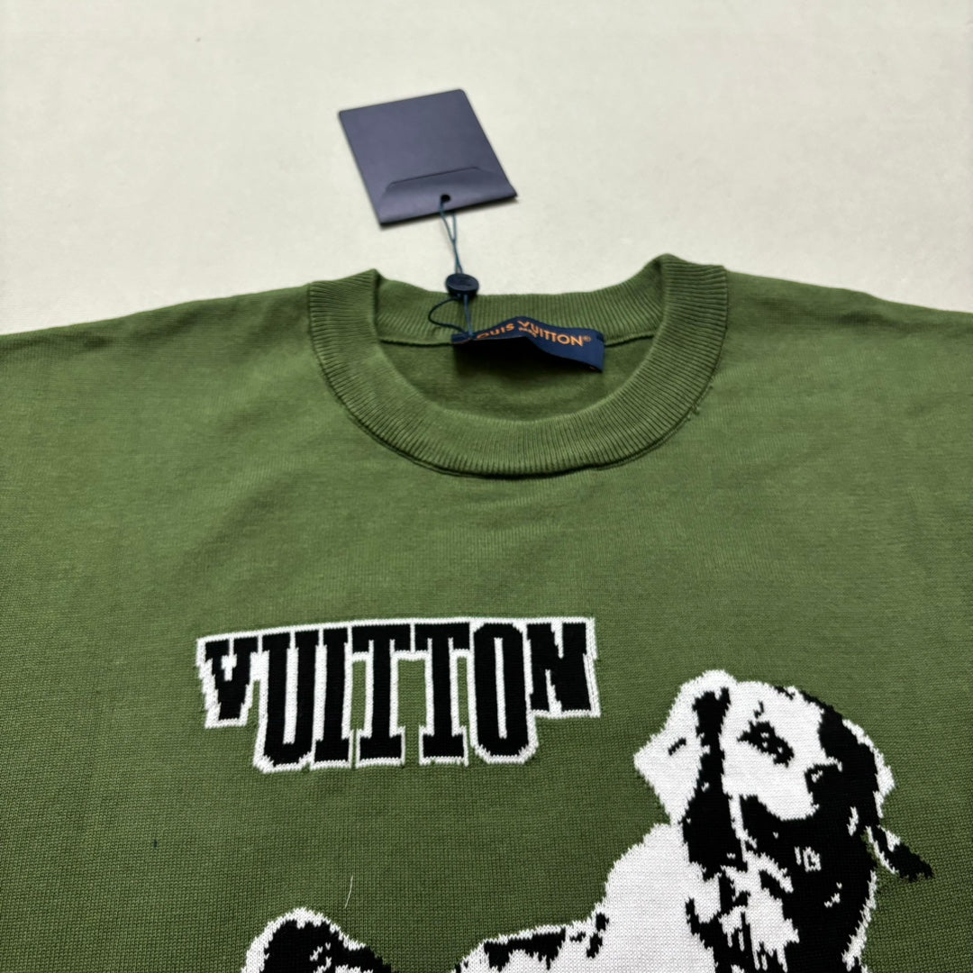 LV Short-Sleeved Cotton Crewneck T-shirt 1AGJS2