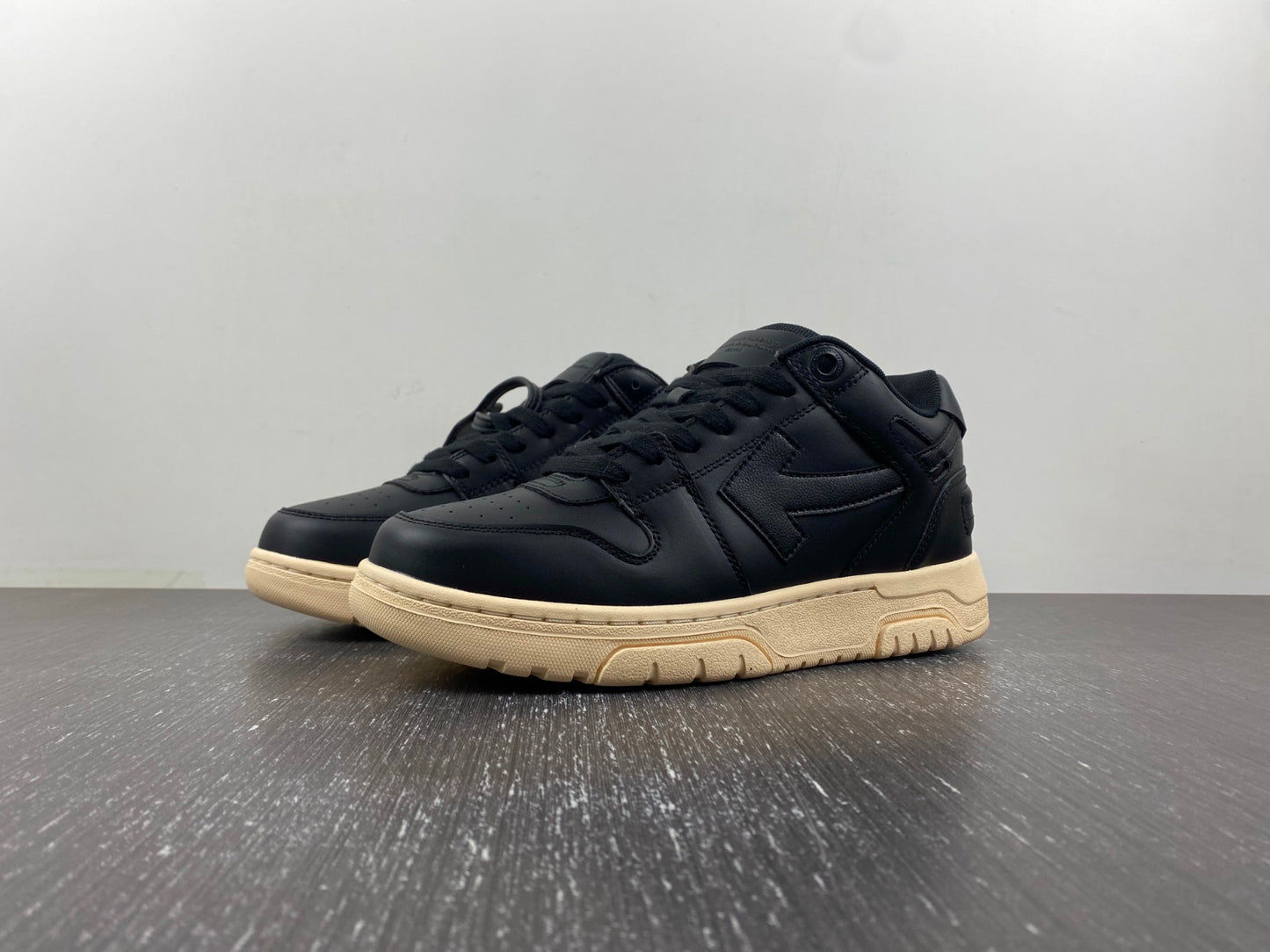 Off-White Out Of Office Calf leather sneakers Black