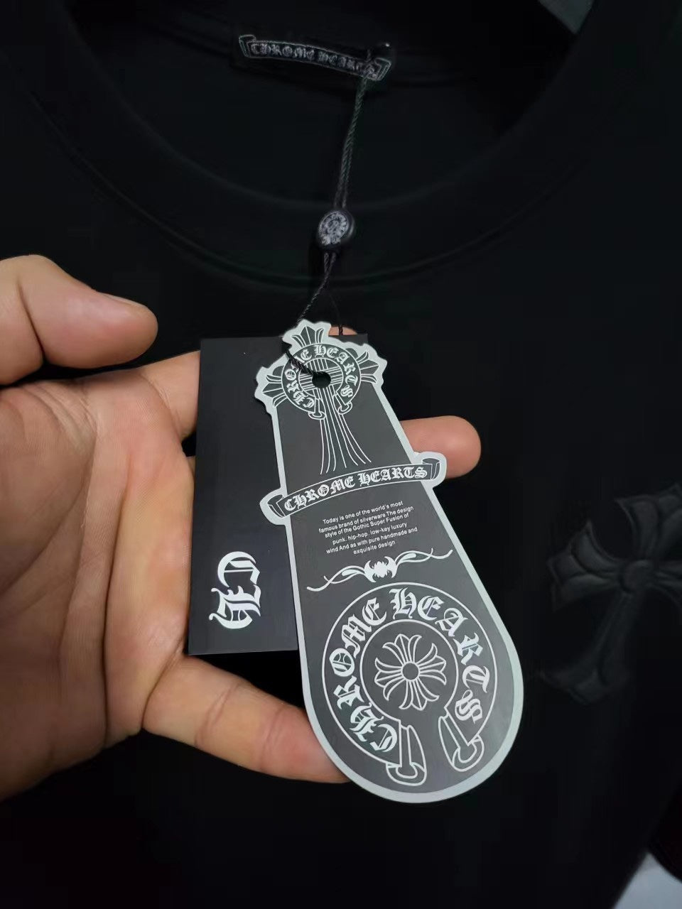 Chrome Hearts black on black cross t-shirt