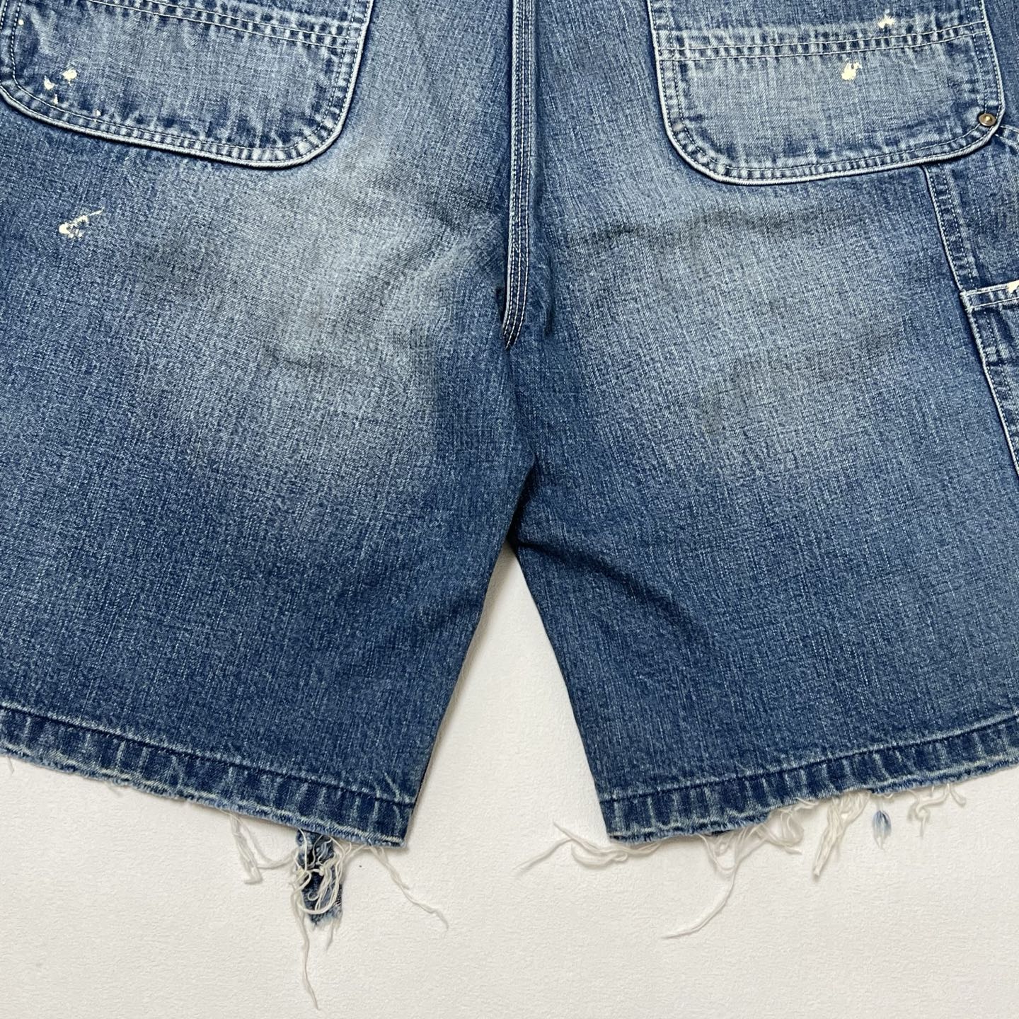 Saint Michael distressed denim shorts