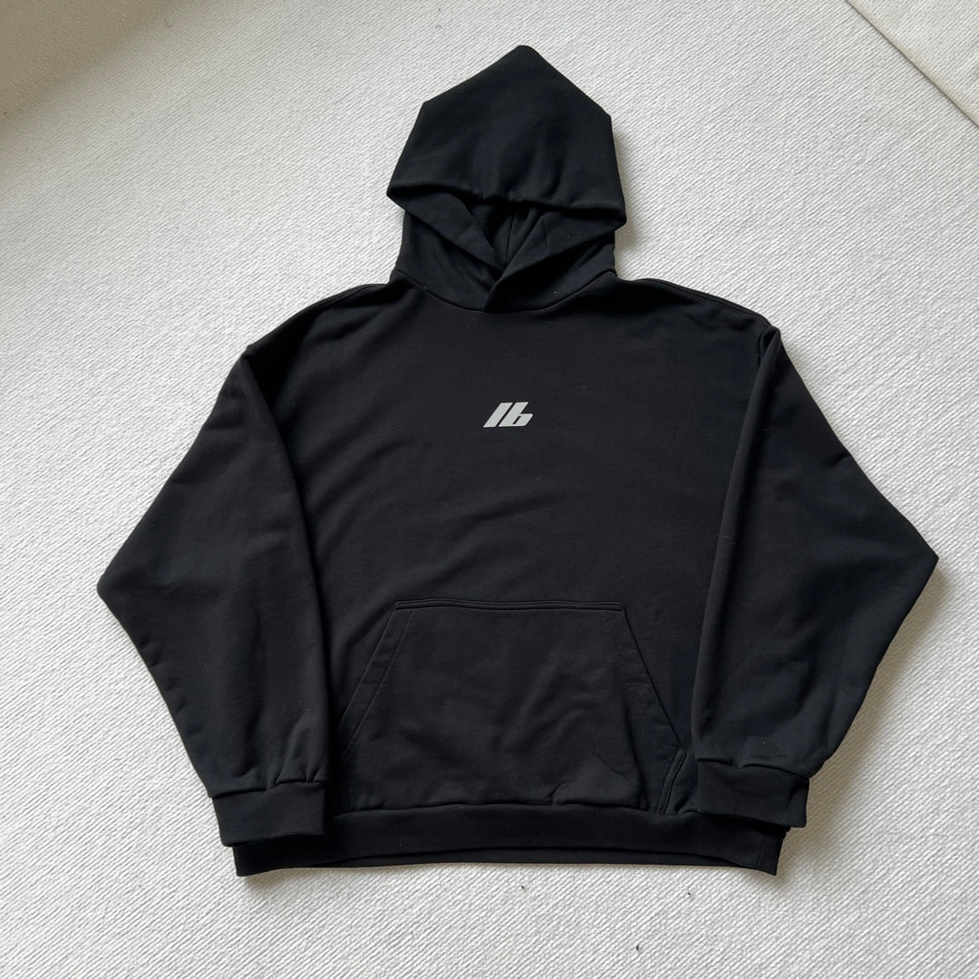 Balenciaga ACTIVEWEAR HOODIE OVERSIZED IN BLACK