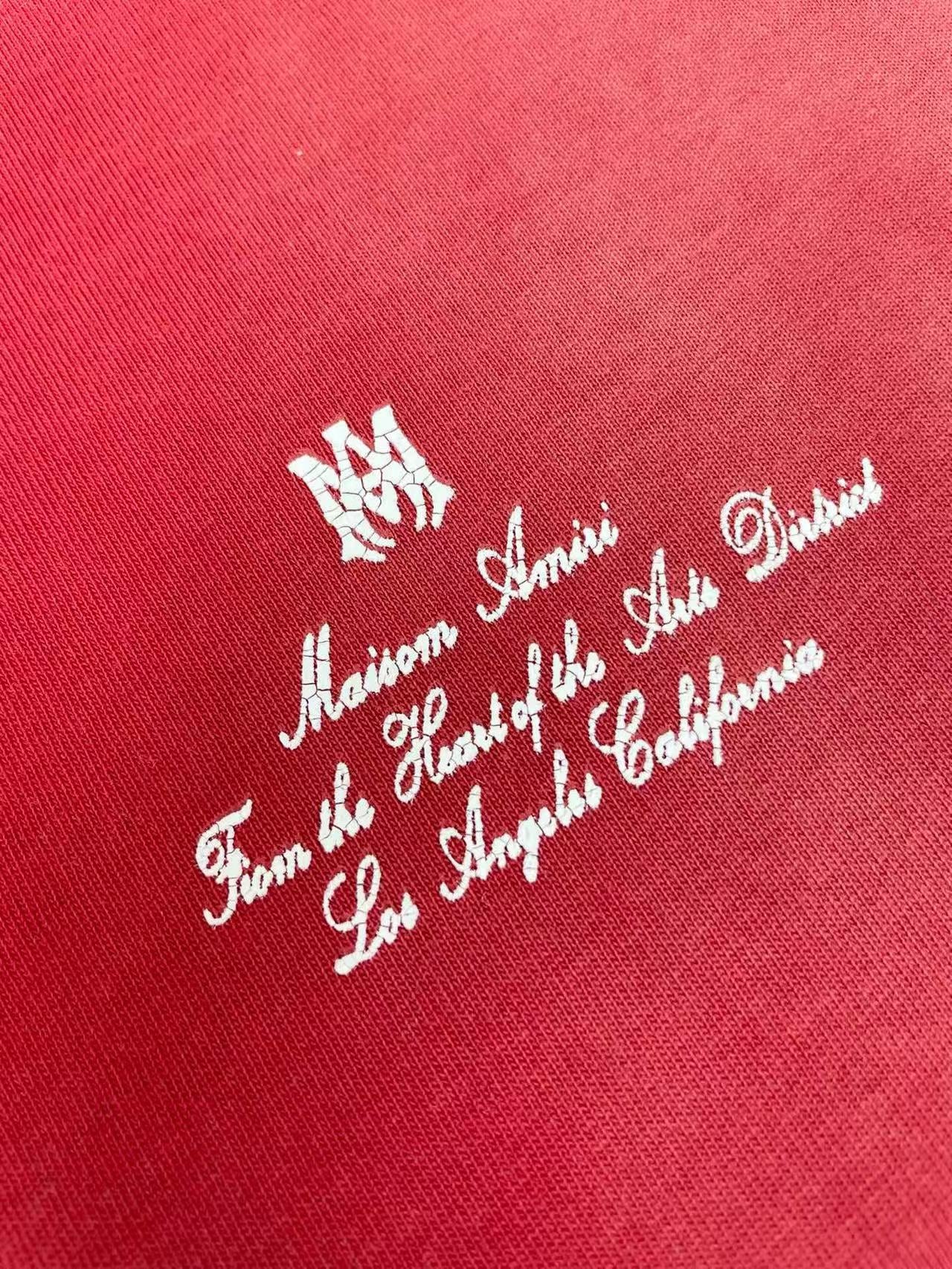 Amiri Vintage Collegiate Tee 'Red'