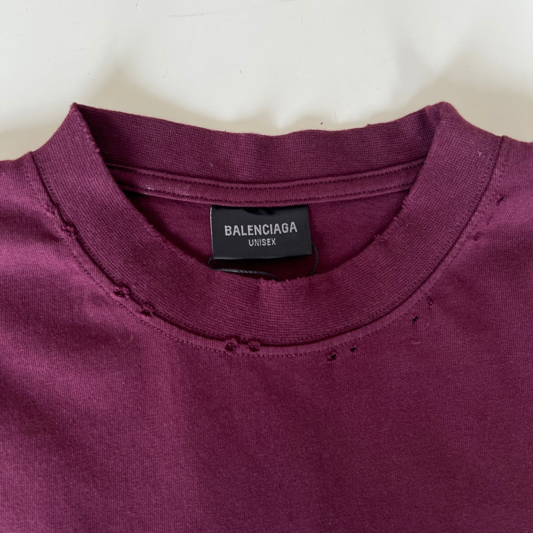BALENCIAGA TAPE TYPE T-SHIRT DARK RED