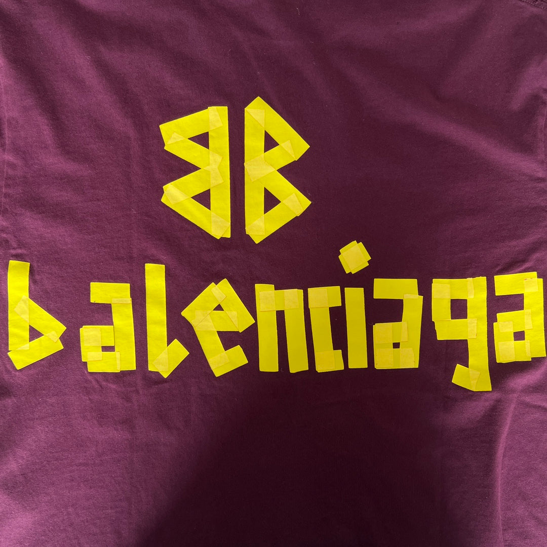 BALENCIAGA TAPE TYPE T-SHIRT DARK RED