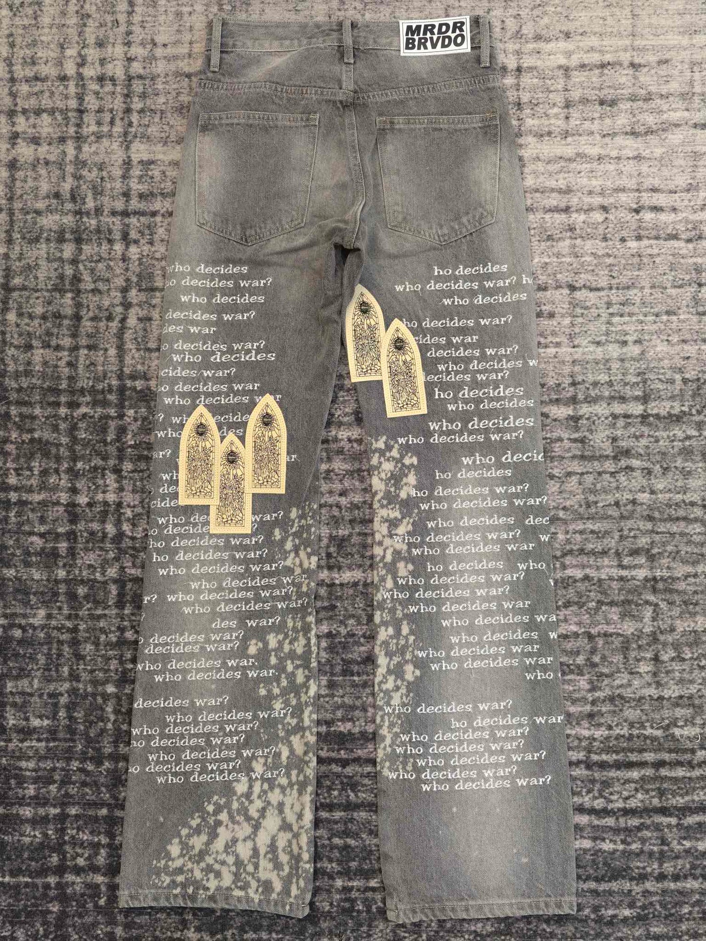 WHO DECIDES WAR SCRIPTURE DENIM (VINTAGE GREY)