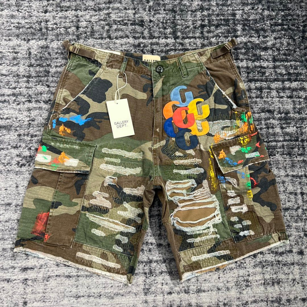 Gallery Dept. G patch camo shorts