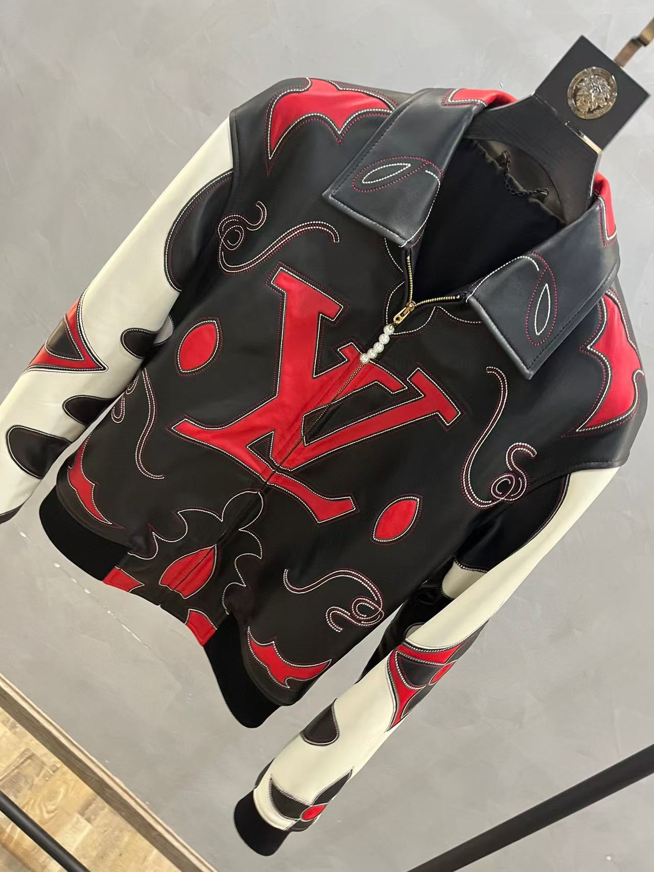 LV x Pharrell Williams FW24 leather jacket