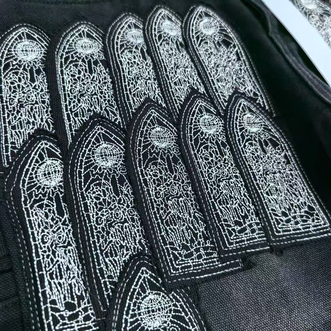 WHO DECIDES WAR EMBROIDERED PANTS