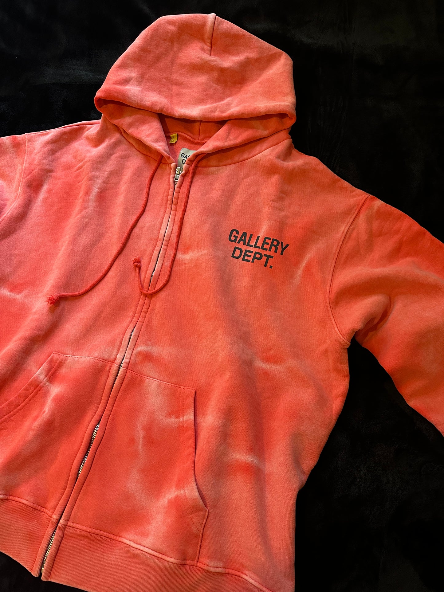 GALLERY DEPT. SUN FADED ORANGE HOODIE LARGE