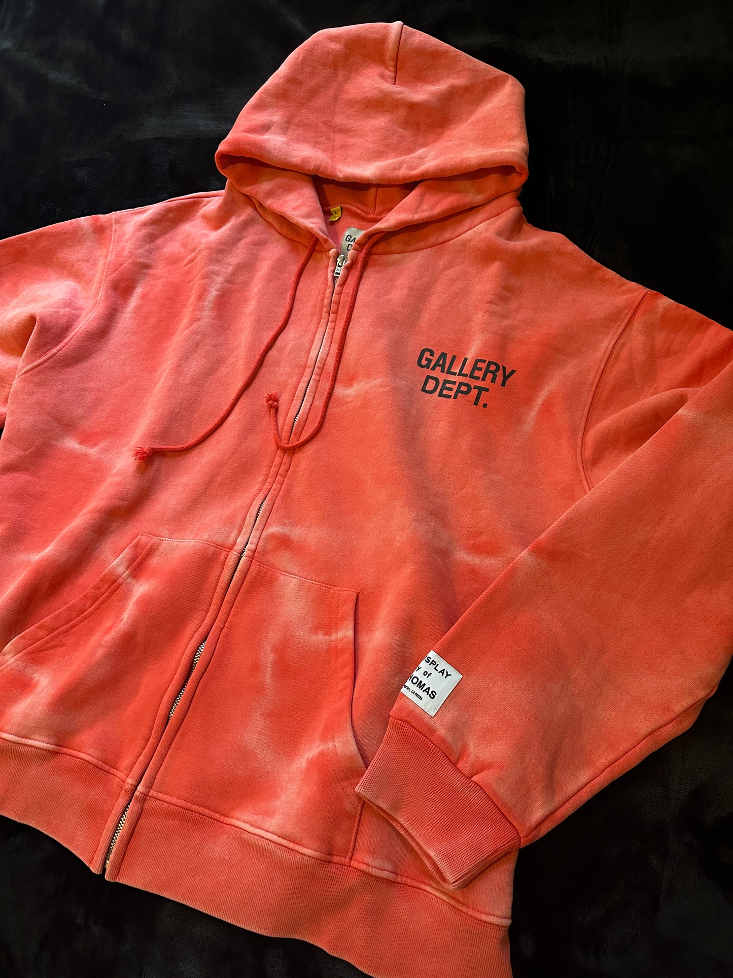 GALLERY DEPT. SUN FADED ORANGE HOODIE LARGE