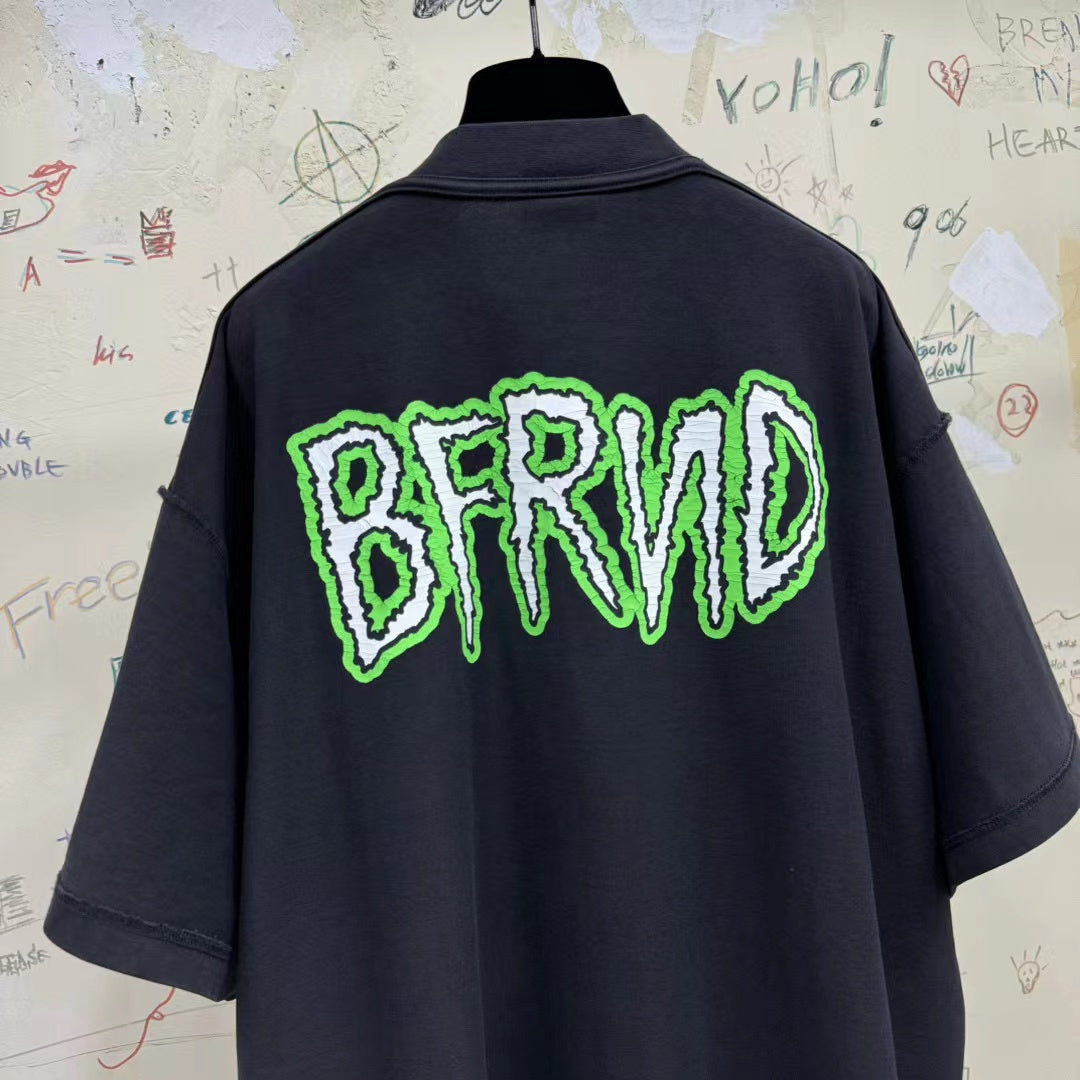 BALENCIAGA MUSIC | BFRND SERIES INSIDE-OUT T-SHIRT OVERSIZED IN BLACK FADED