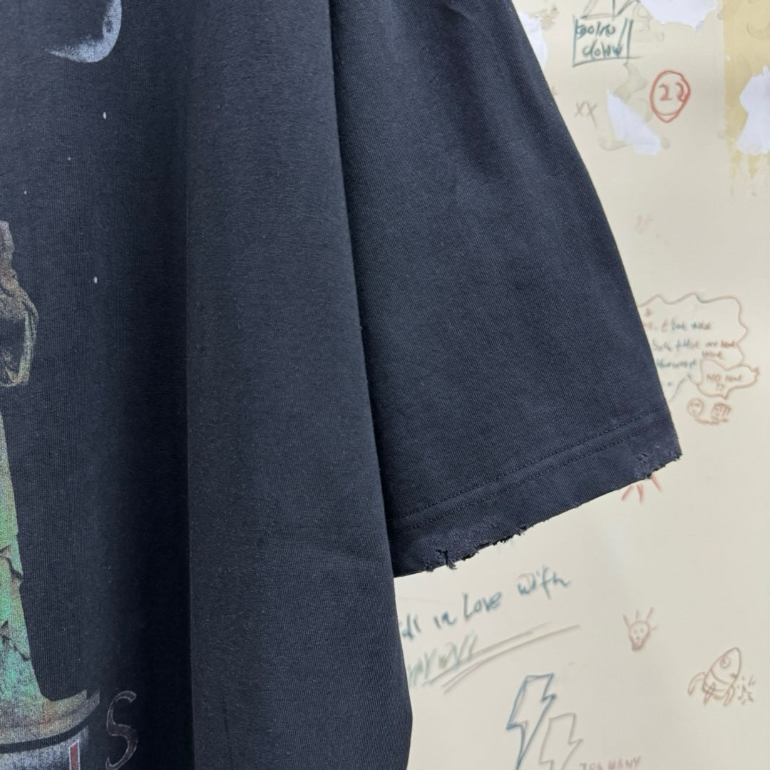 Balenciaga PARIS LIBERTY T-SHIRT OVERSIZED FIT IN BLACK
