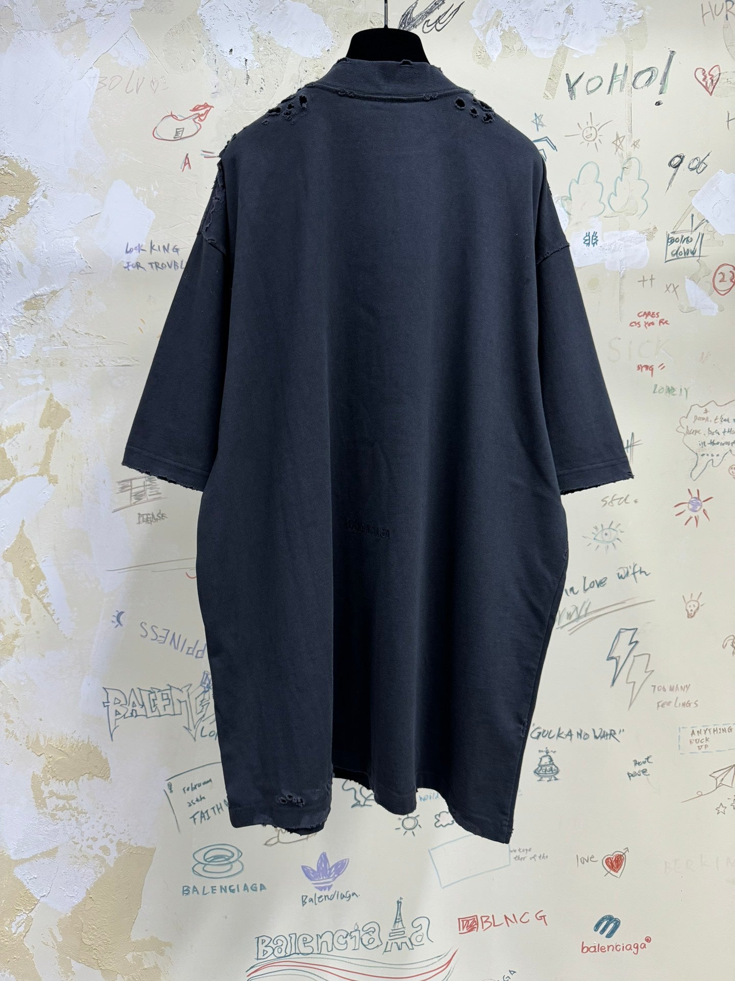 Balenciaga PARIS LIBERTY T-SHIRT OVERSIZED FIT IN BLACK