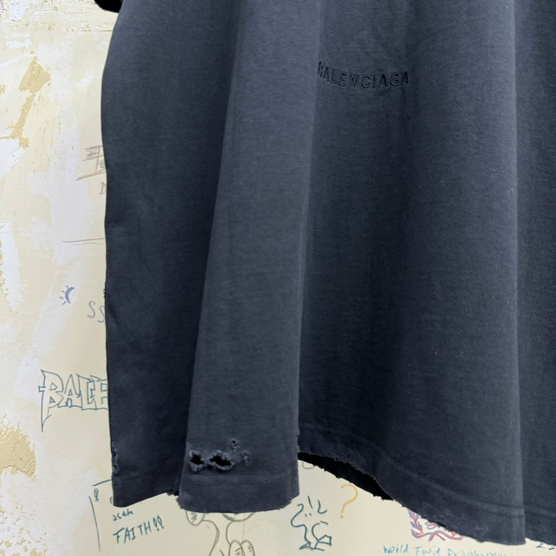 Balenciaga PARIS LIBERTY T-SHIRT OVERSIZED FIT IN BLACK