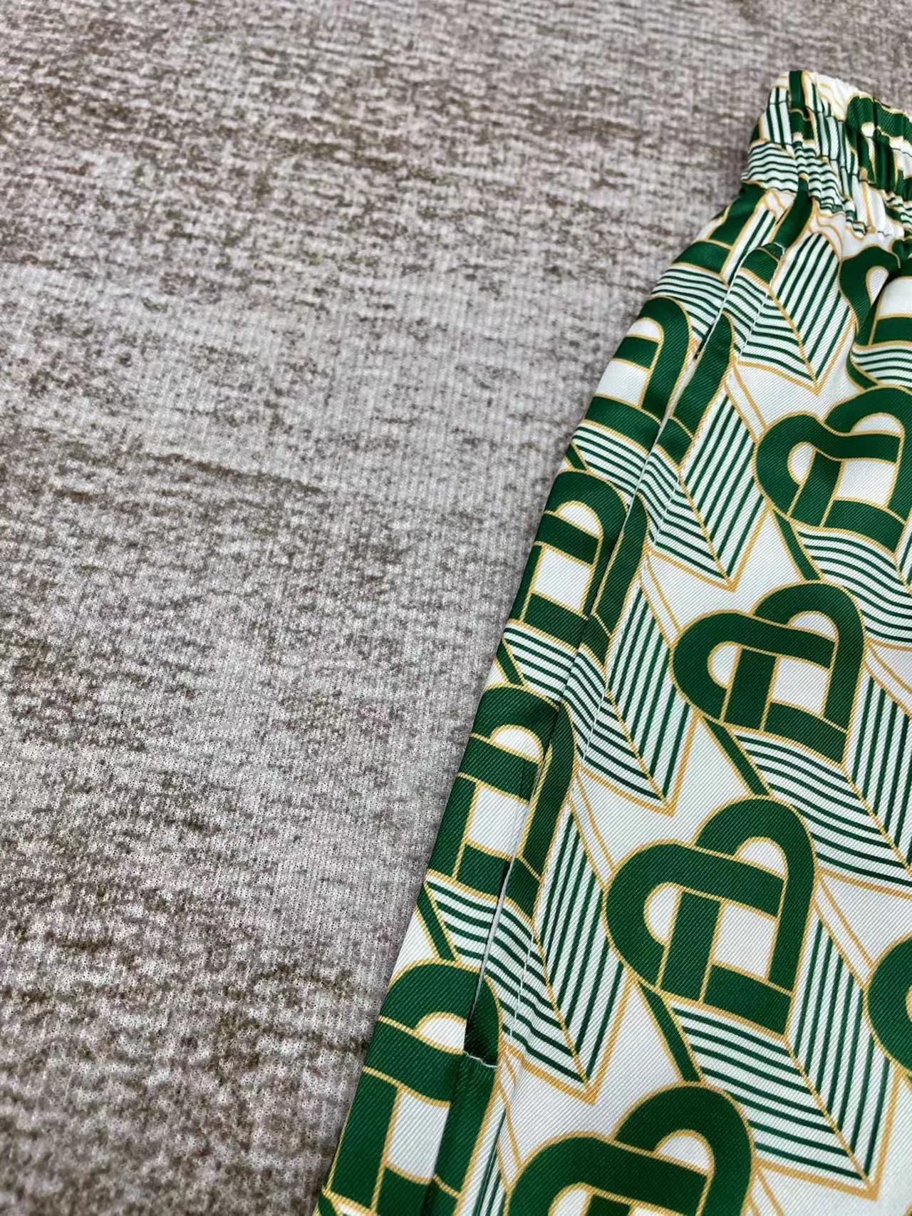 Casablanca hearts monogram silk shorts