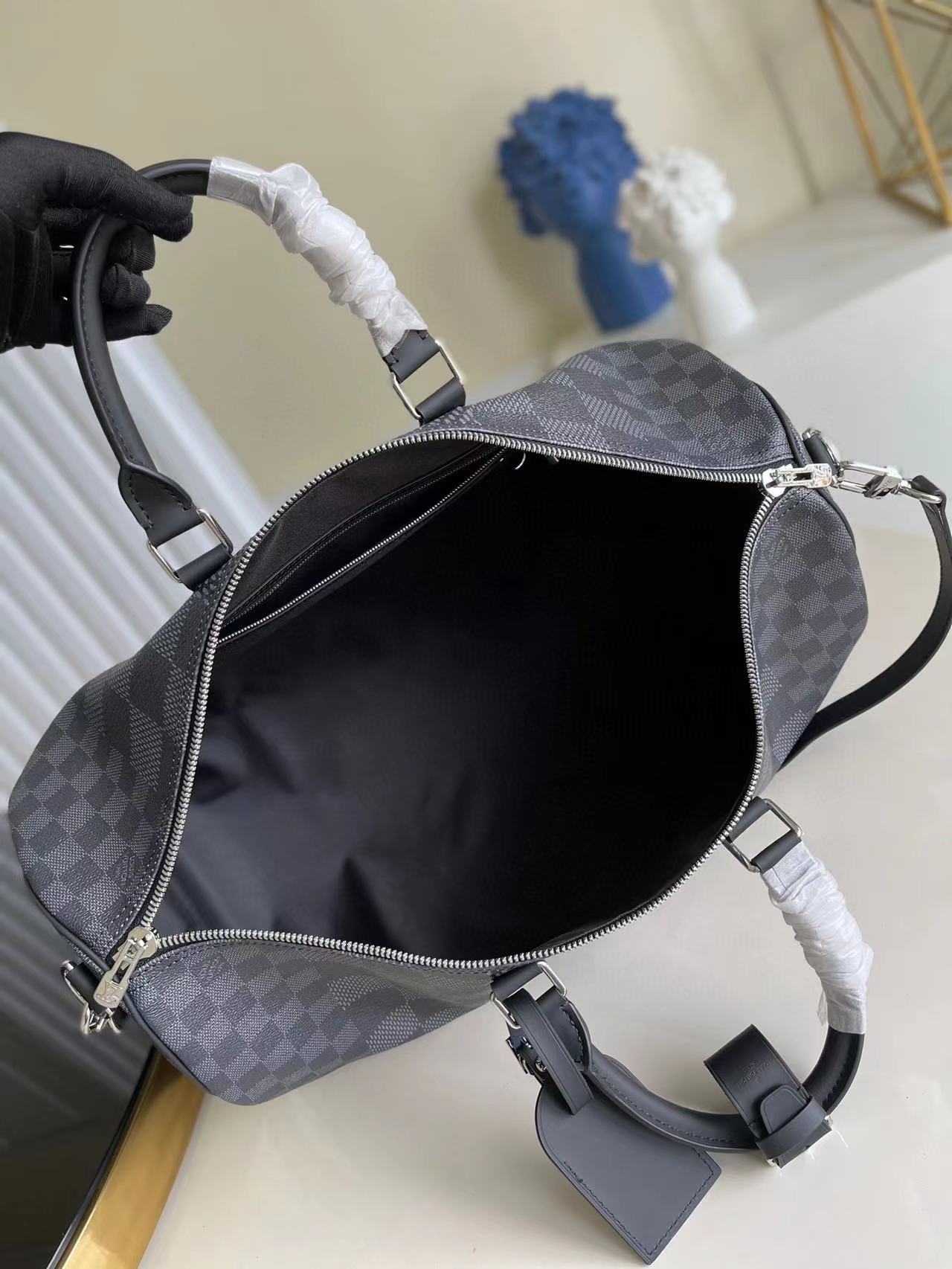 LV Keepall 50 Bandoulière Damier Graphite