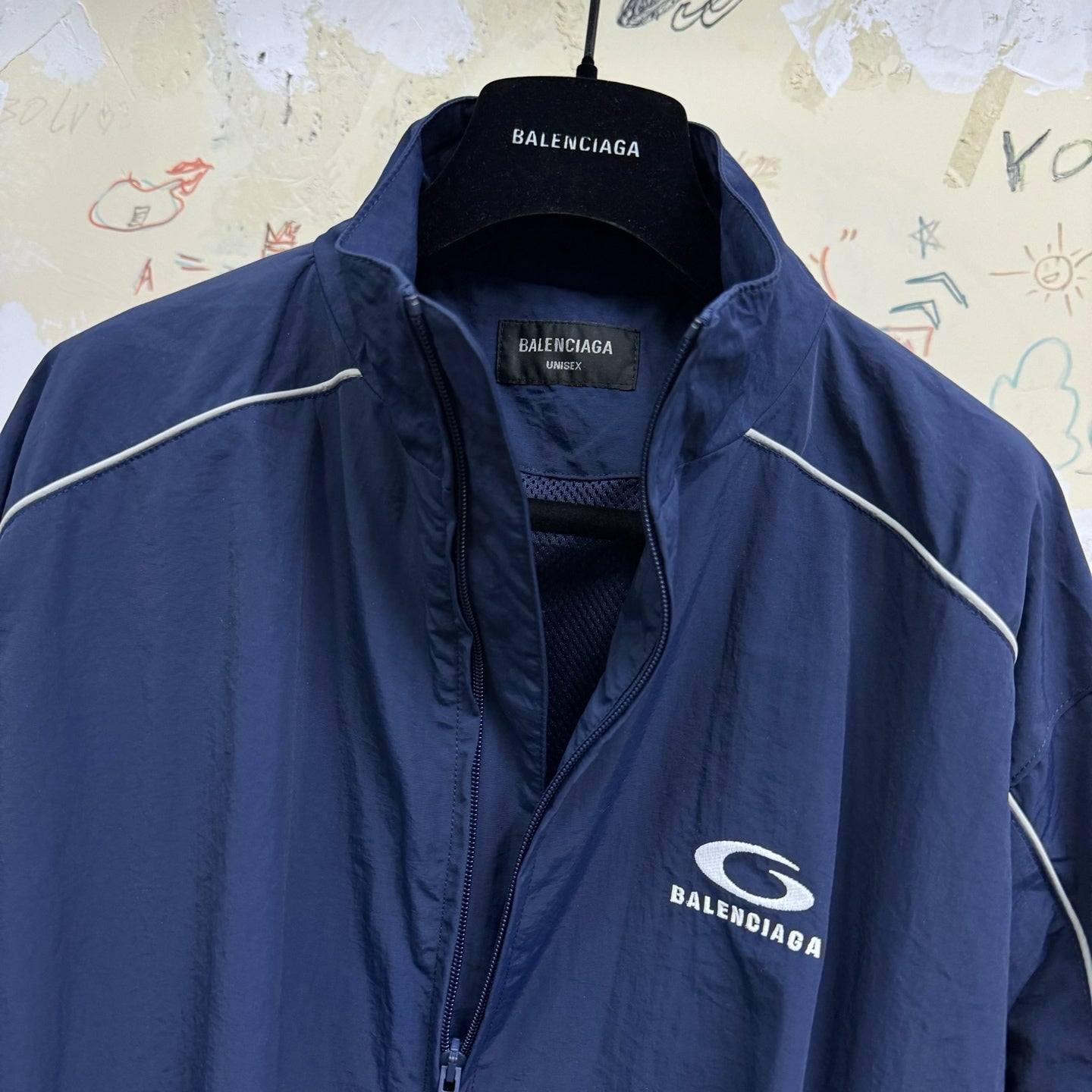 BB Men's Loop Sports Icon Large Tracksuit Jacket in Navy Blue