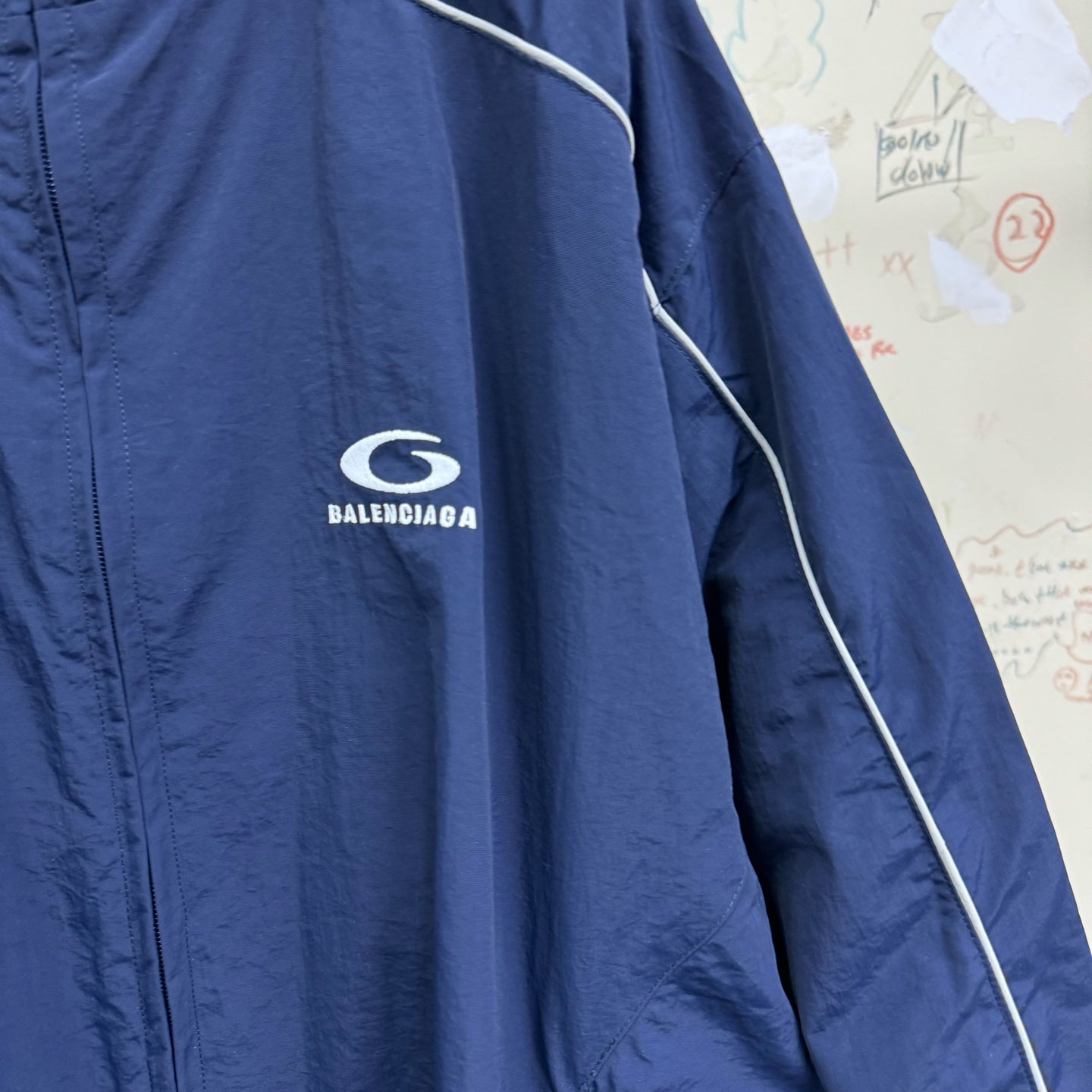 BB Men's Loop Sports Icon Large Tracksuit Jacket in Navy Blue
