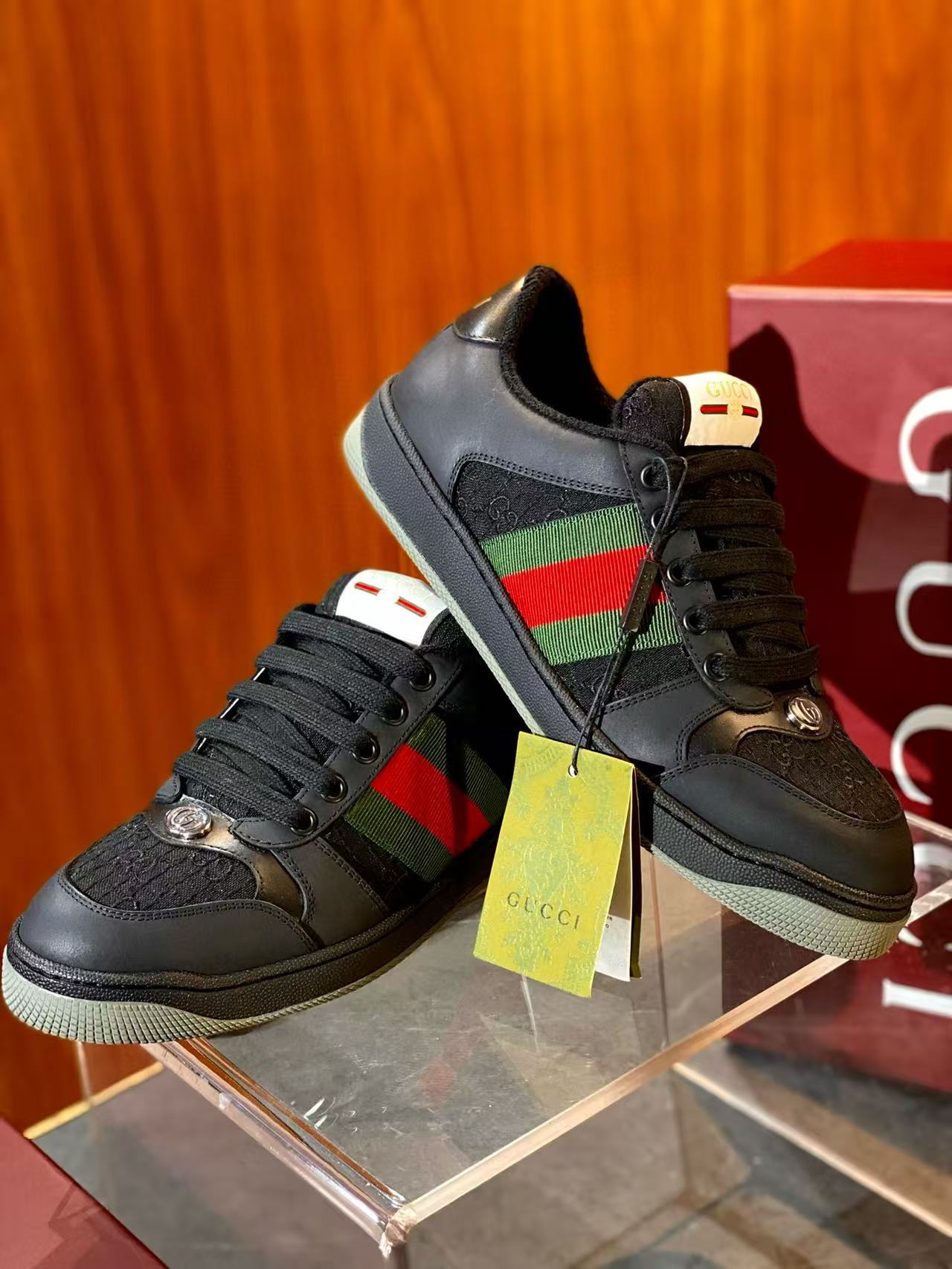 GG Men's GG Screener sneaker Black Canvas