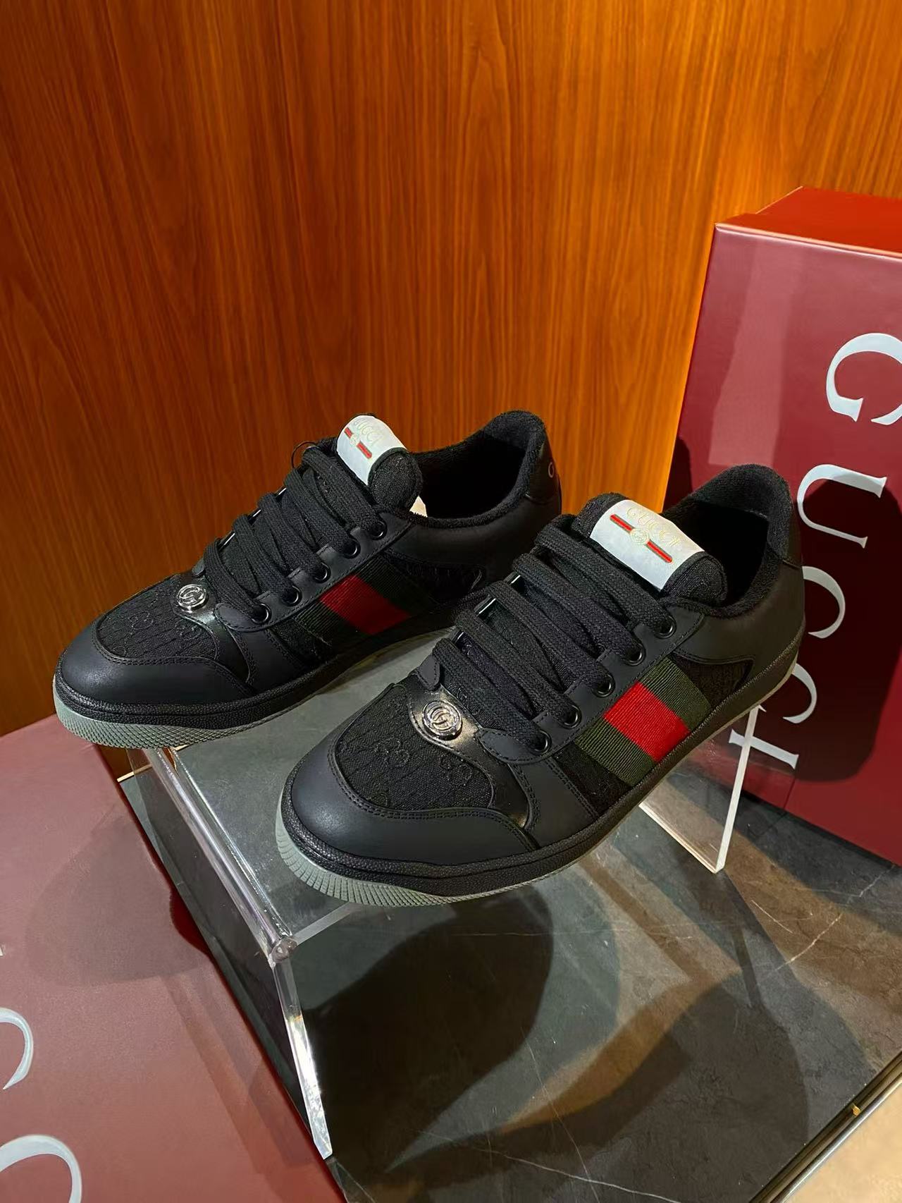GG Men's GG Screener sneaker Black Canvas