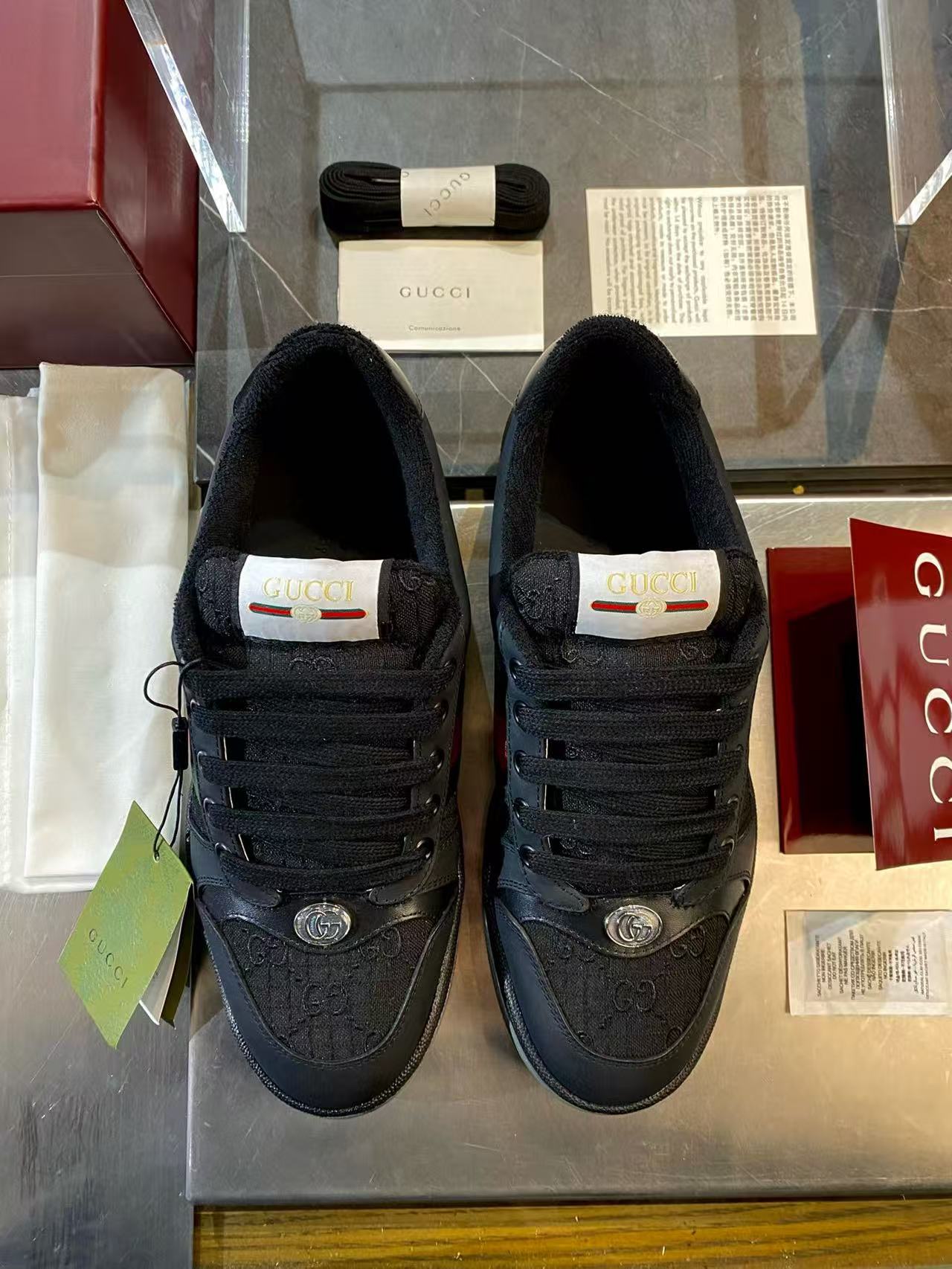 GG Men's GG Screener sneaker Black Canvas