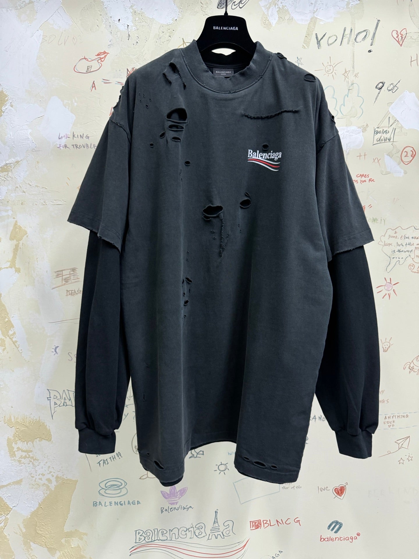 BB Double layered campaign oversized t-shirt