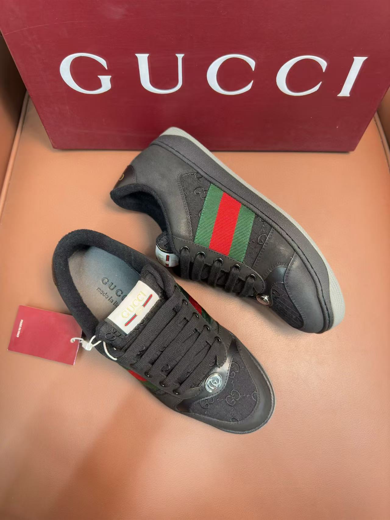 GG Men's GG Screener sneaker Black canvas