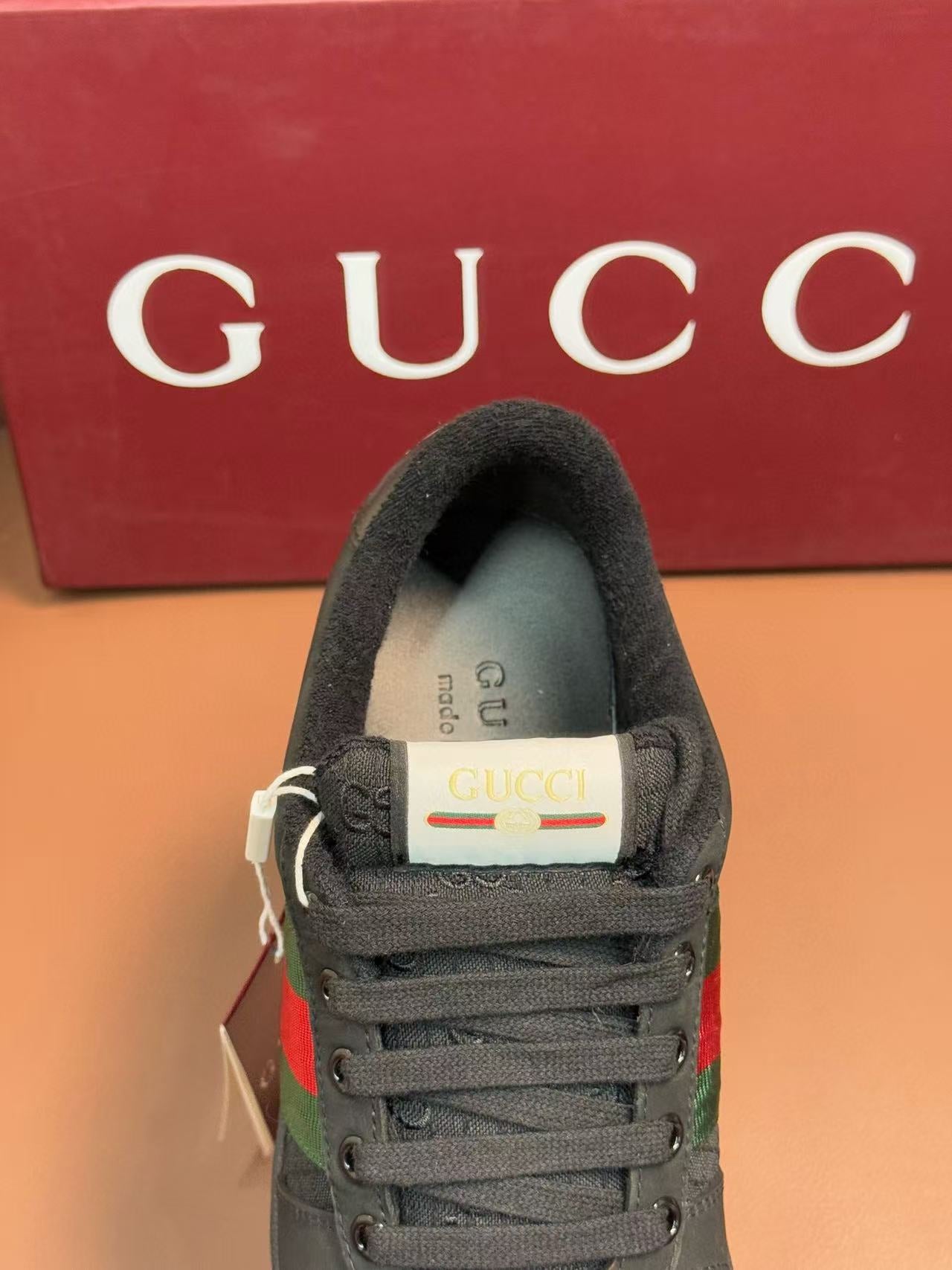 GG Men's GG Screener sneaker Black canvas