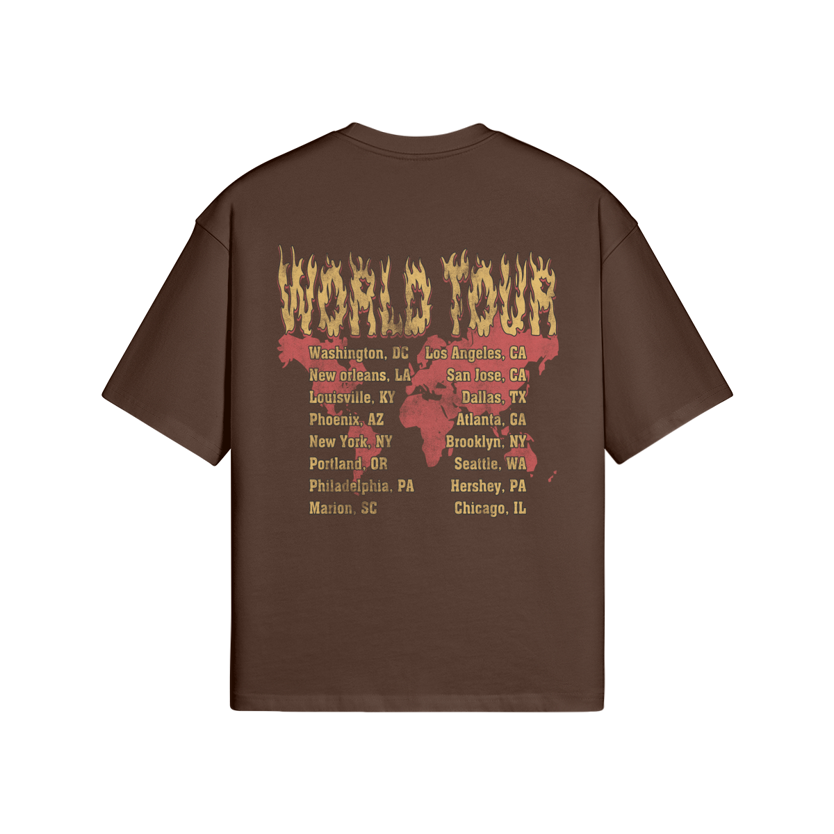 World tour metal tee