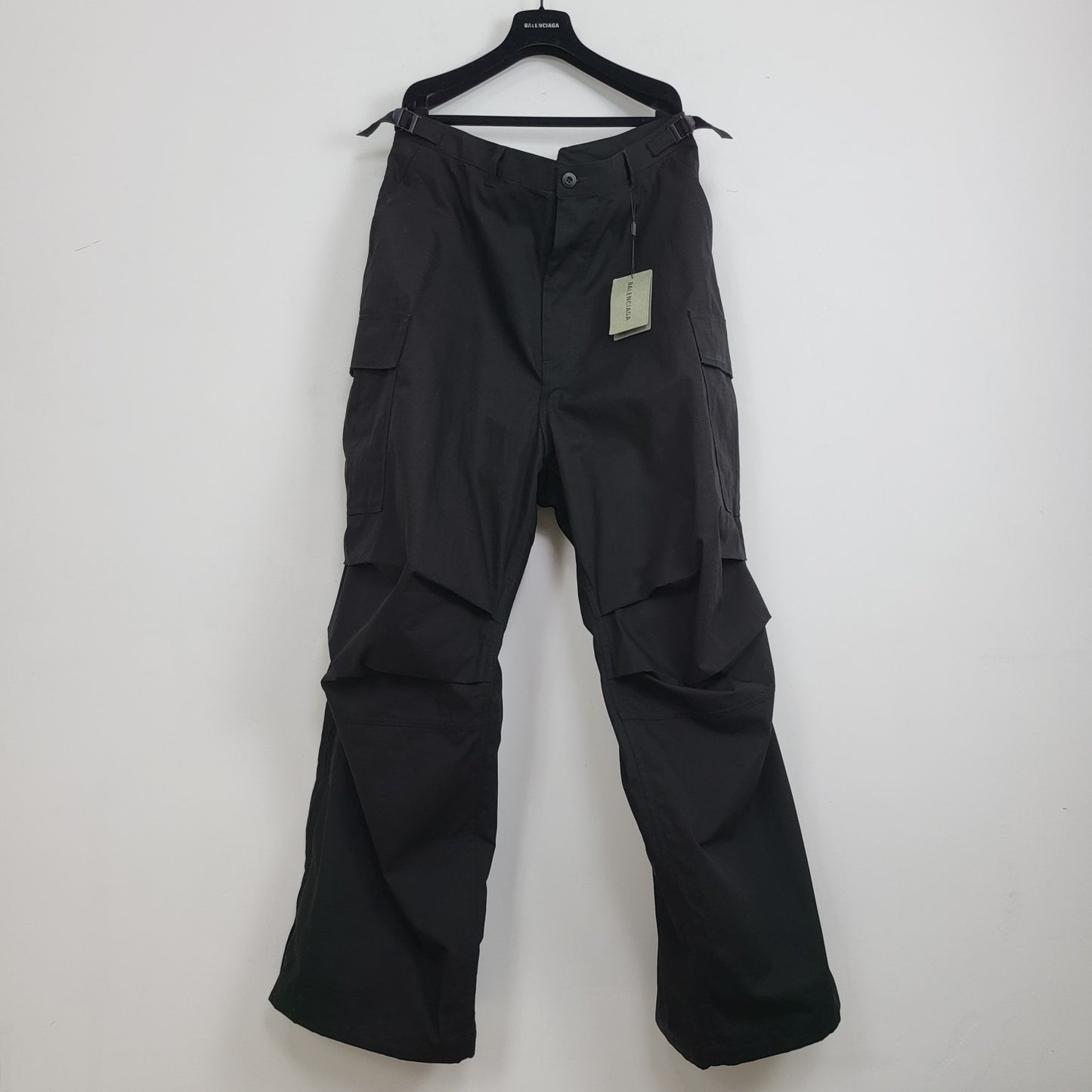 Balenciaga FLARED CARGO PANTS IN BLACK
