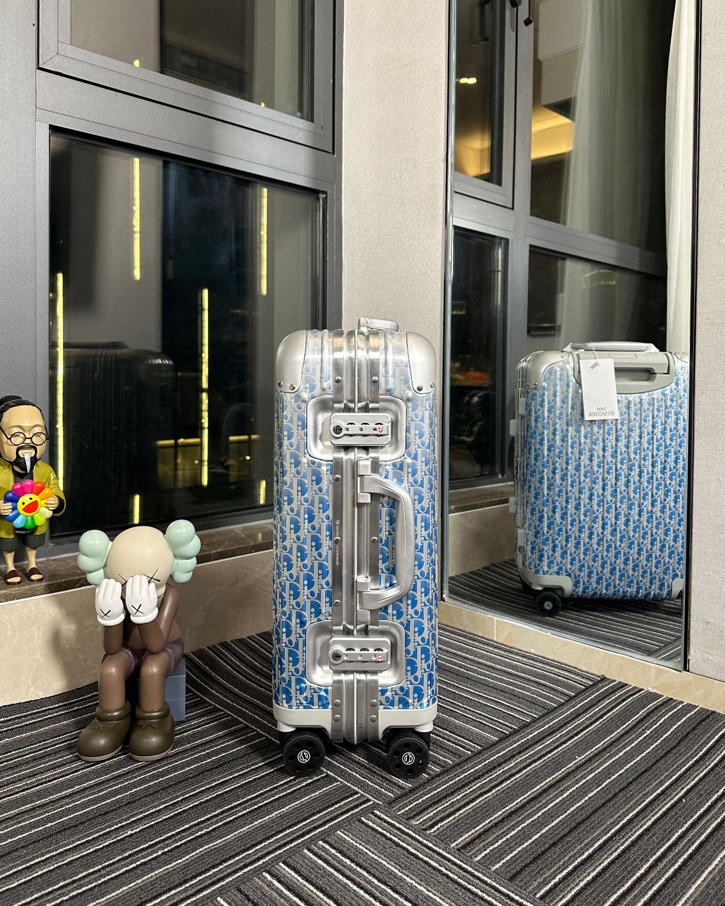 Dior x RIMOWA Suitcase Aluminium Dior Oblique 21"