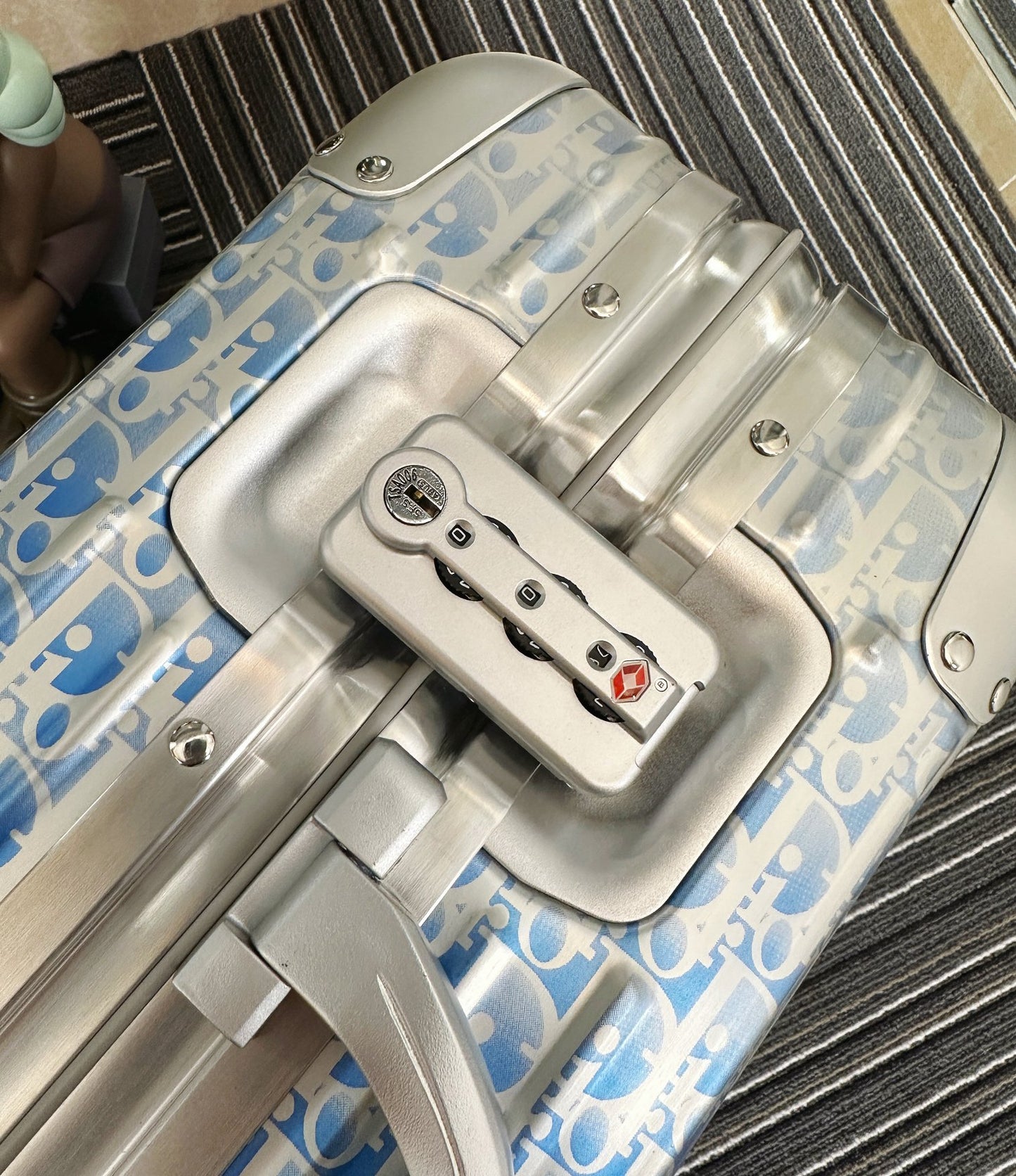 Dior x RIMOWA Suitcase Aluminium Dior Oblique 21"