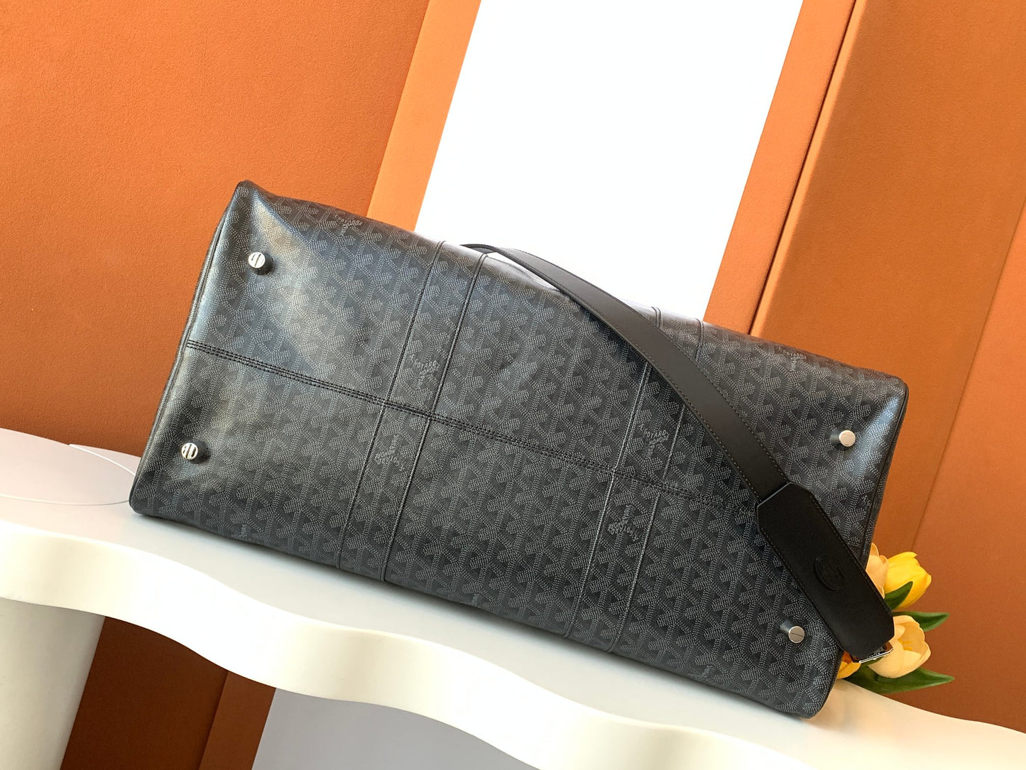 Goyard boston 50 duffle bag jet black