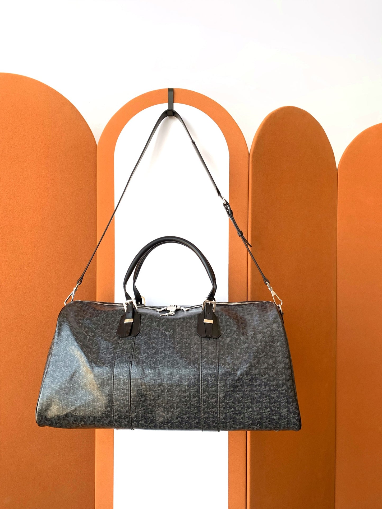 Goyard boston 50 duffle bag jet black