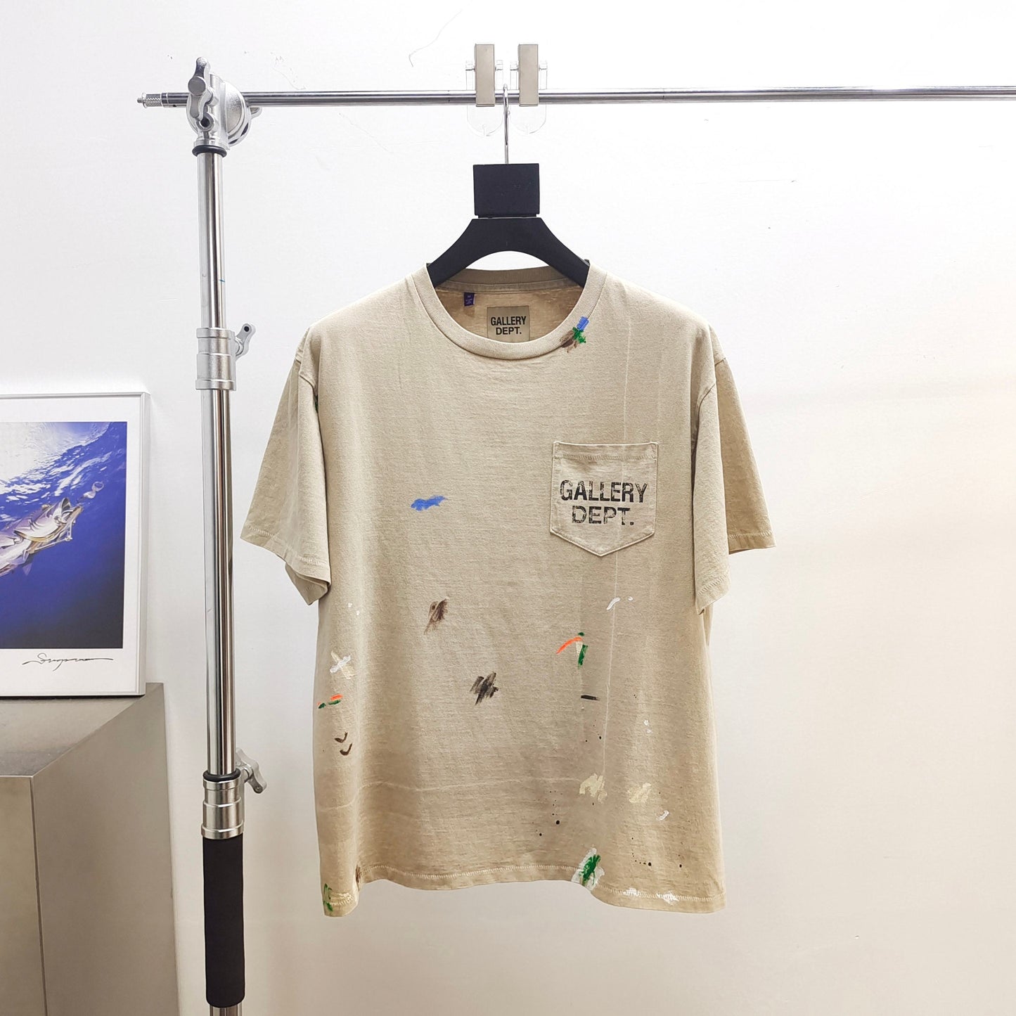 Gallery Dept. VINTAGE LOGO PAINTED TEE TAUPE