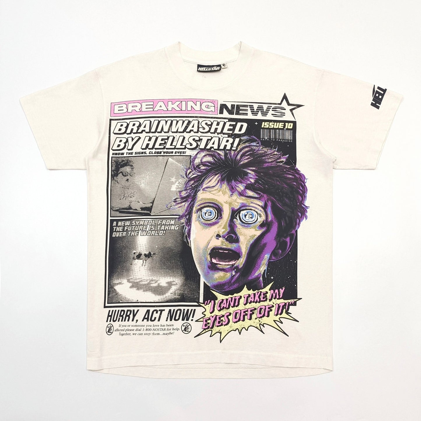 Hellstar Breaking News T-Shirt 'White'