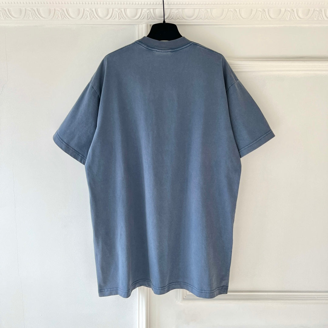 BB ENJOY PARIS T-SHIRT OVERSIZED IN FADED BLUE