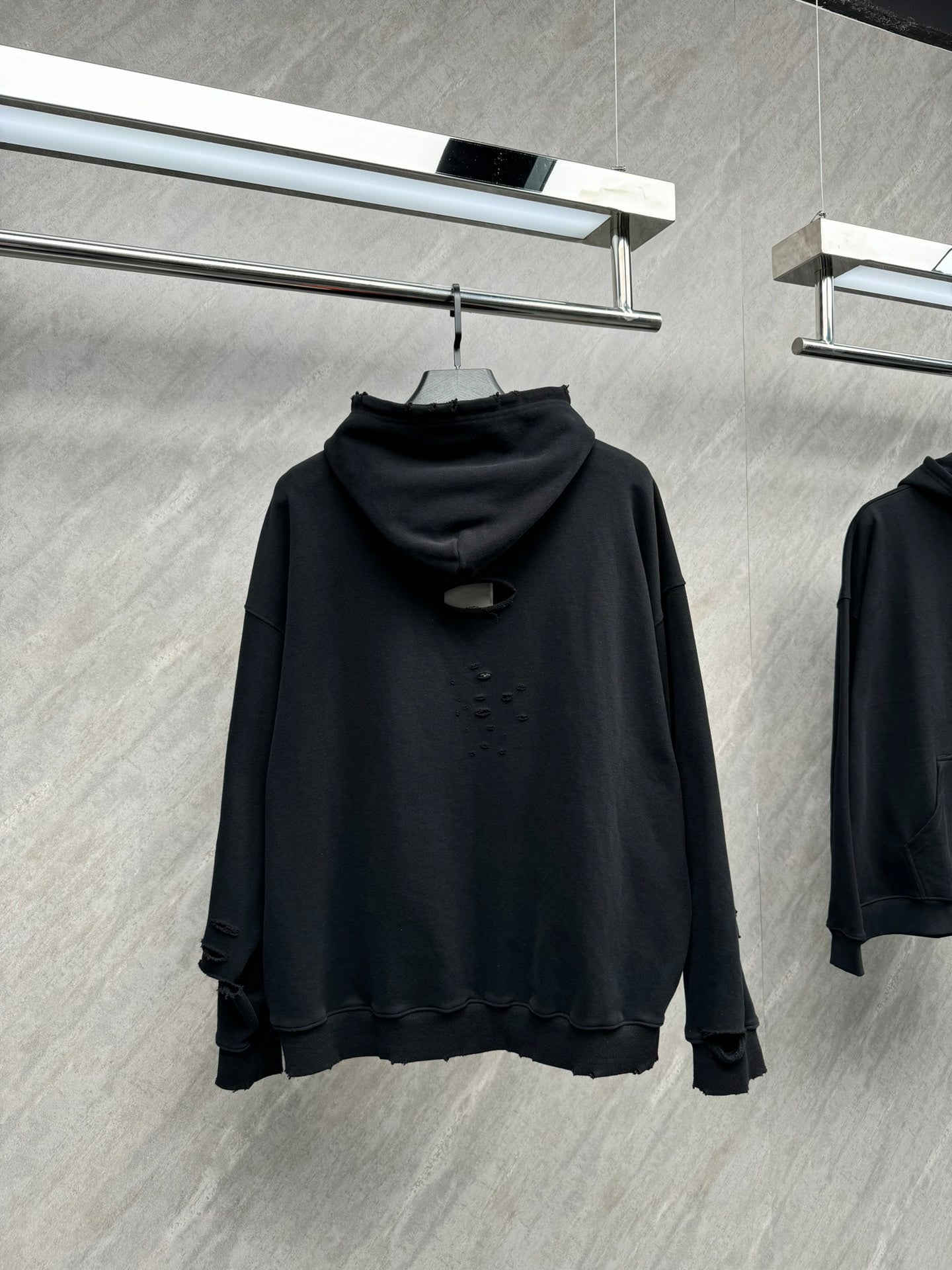 BB Destroyed oversize hoodie black