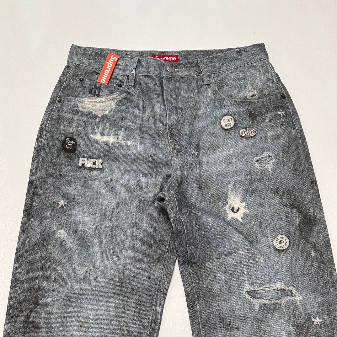 SUP HJR Trompe L'oeil Loose Fit Jean 'Blue'