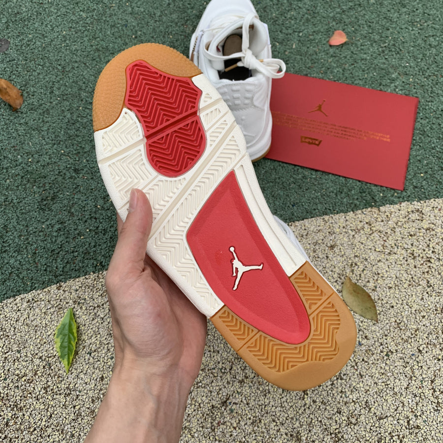 Levi's x Air Jordan 4 Retro 'White Denim'