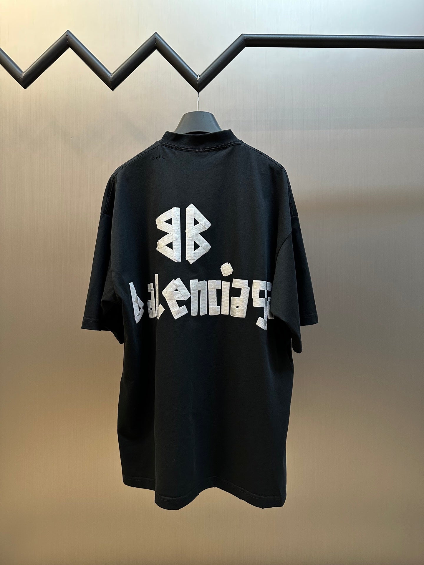 BB SS25 Tape Type Oversize T-shirt Black/White