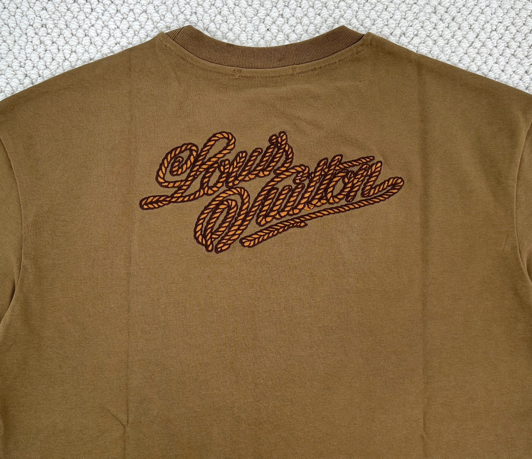 Louis Vuitton Embroidered Signature Cotton T-Shirt FW24