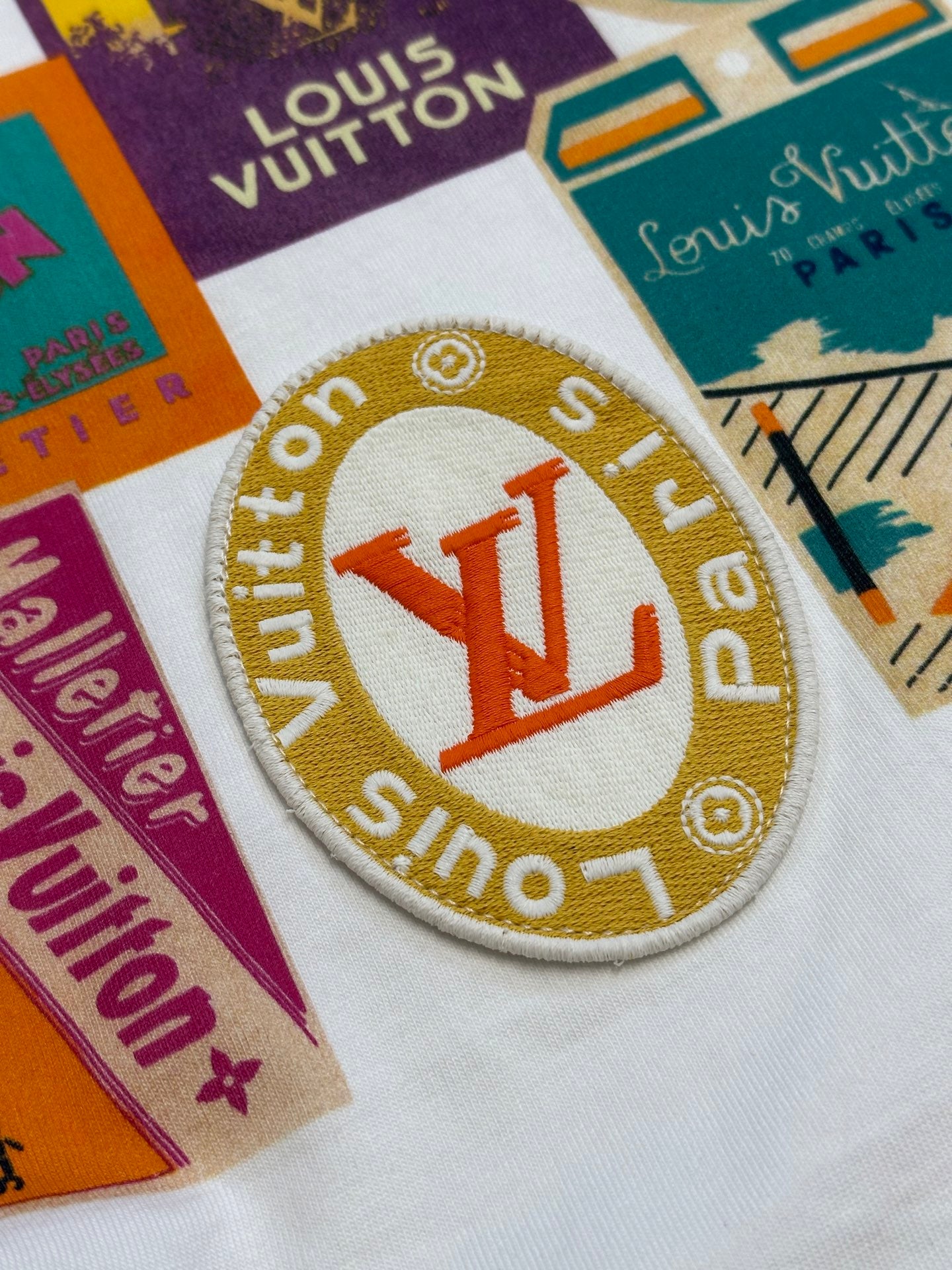 LV Travel Patch Print T-Shirt 1AHISO