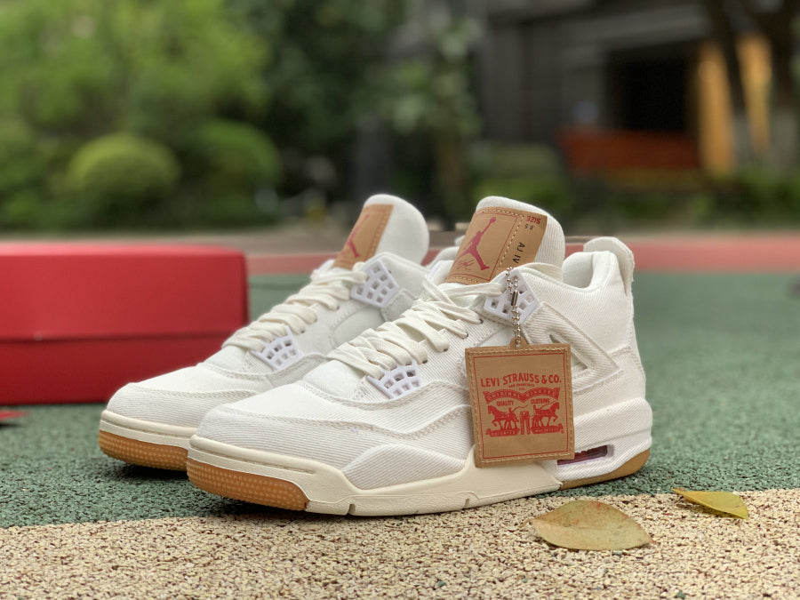 Levi's x Air Jordan 4 Retro 'White Denim'