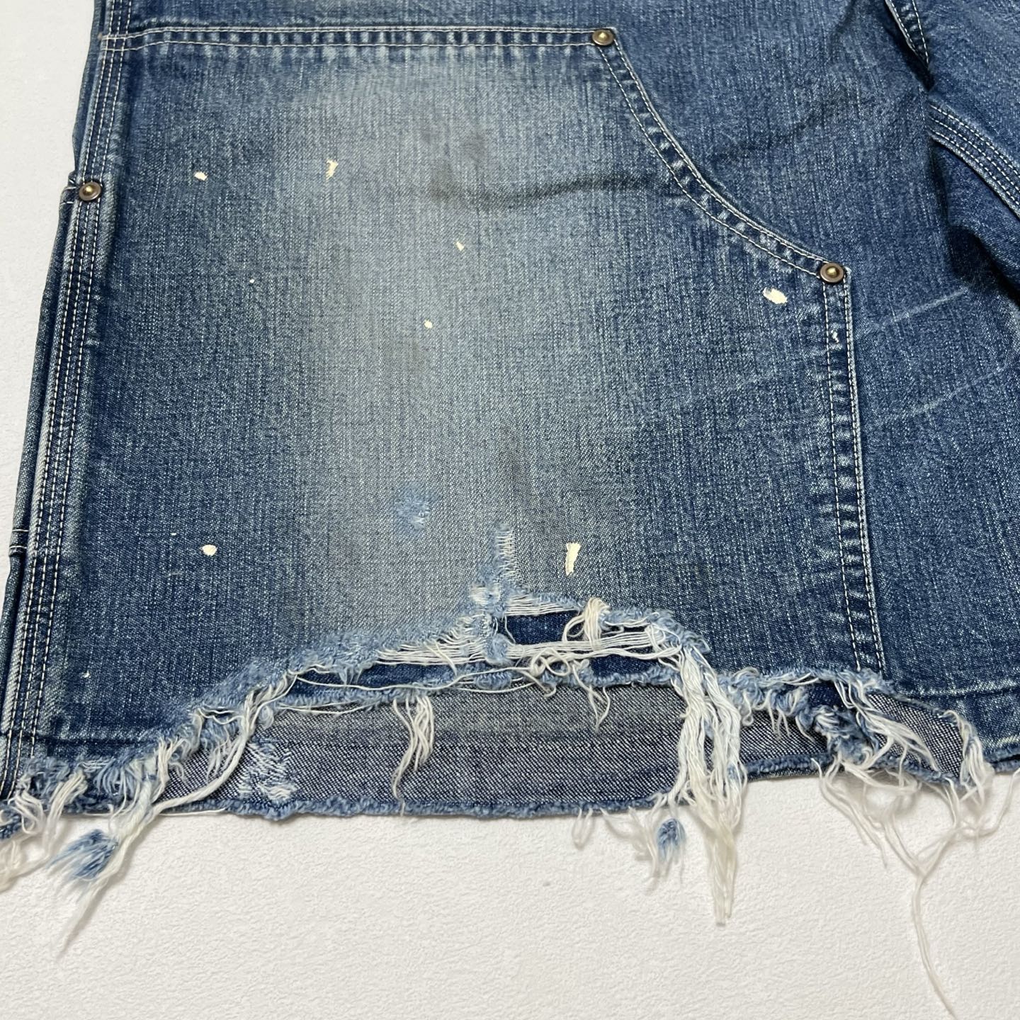 Saint Michael distressed denim shorts